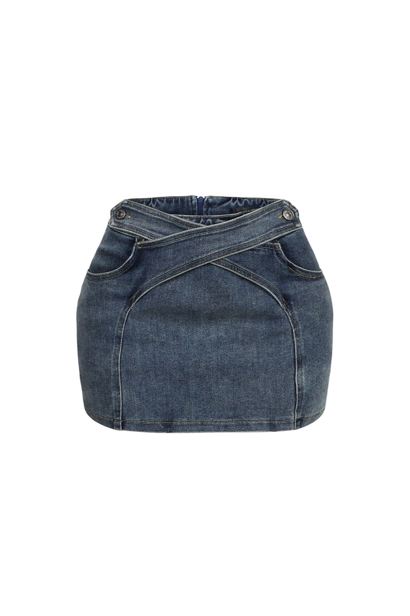 Tiaya Washed Denim Mini Skirt - Image 3