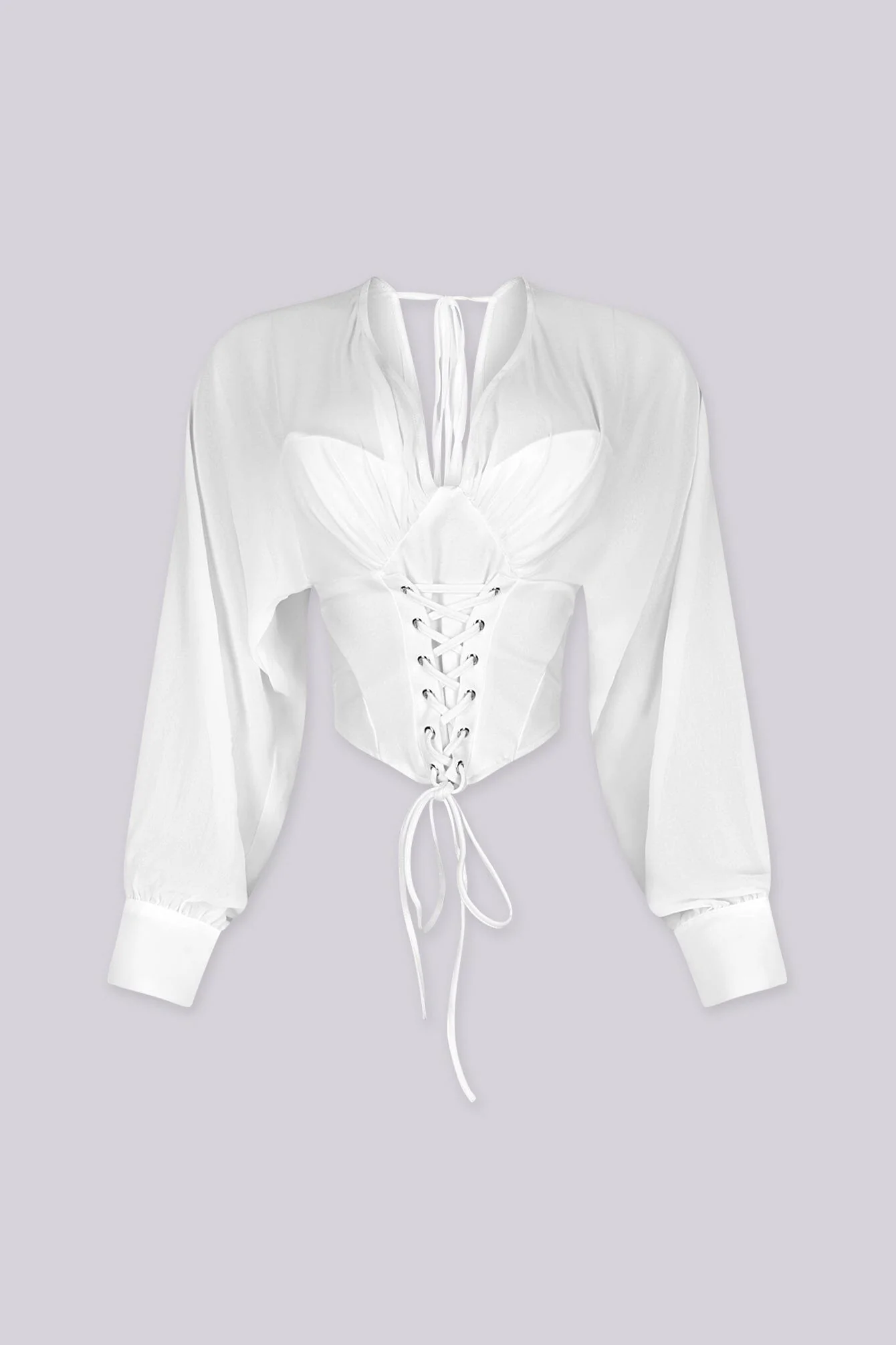 Tie Me Up Sheer Long Sleeve Top - Image 4