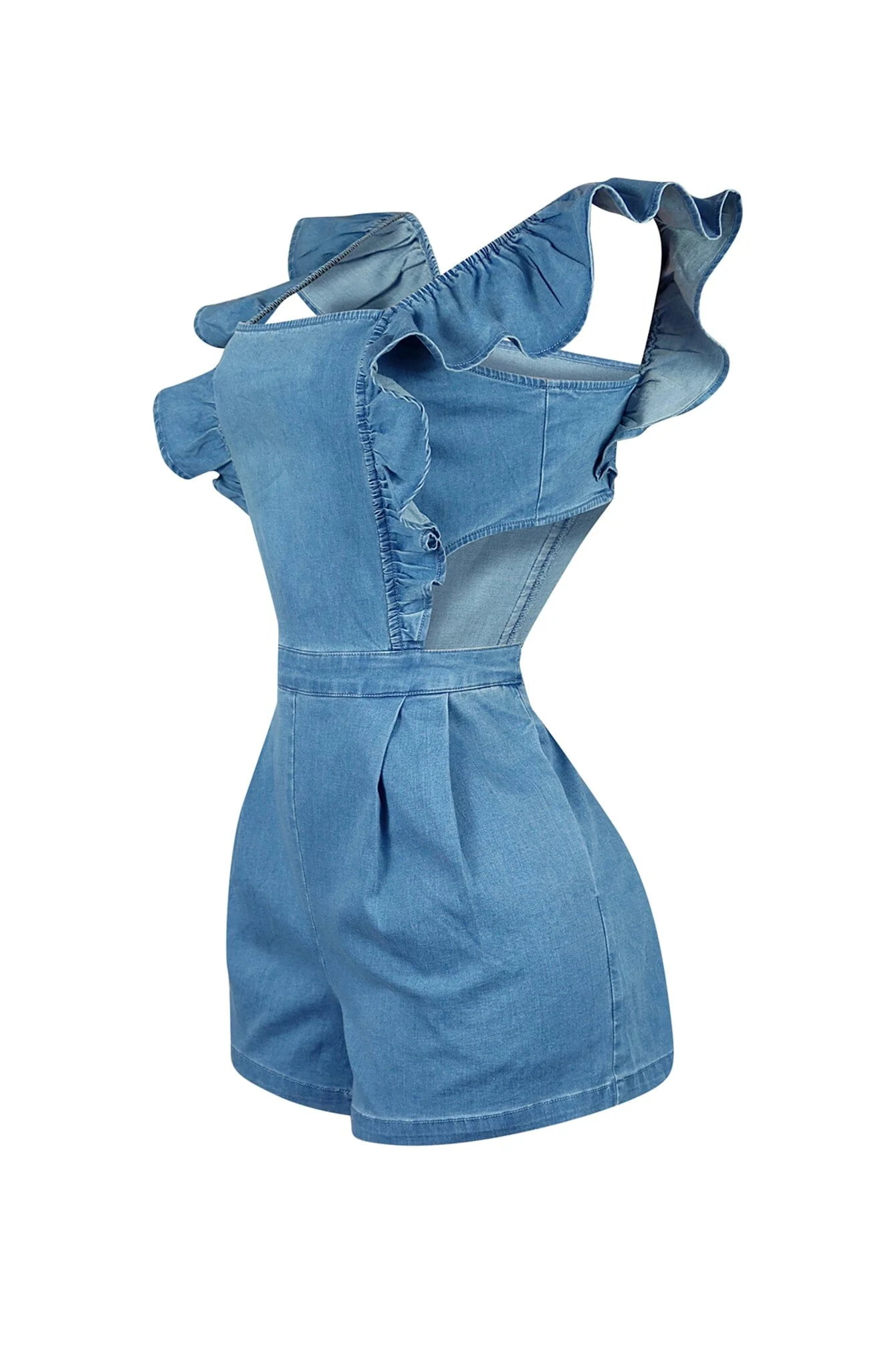 Til The End Ruffle Straps Romper - Image 4