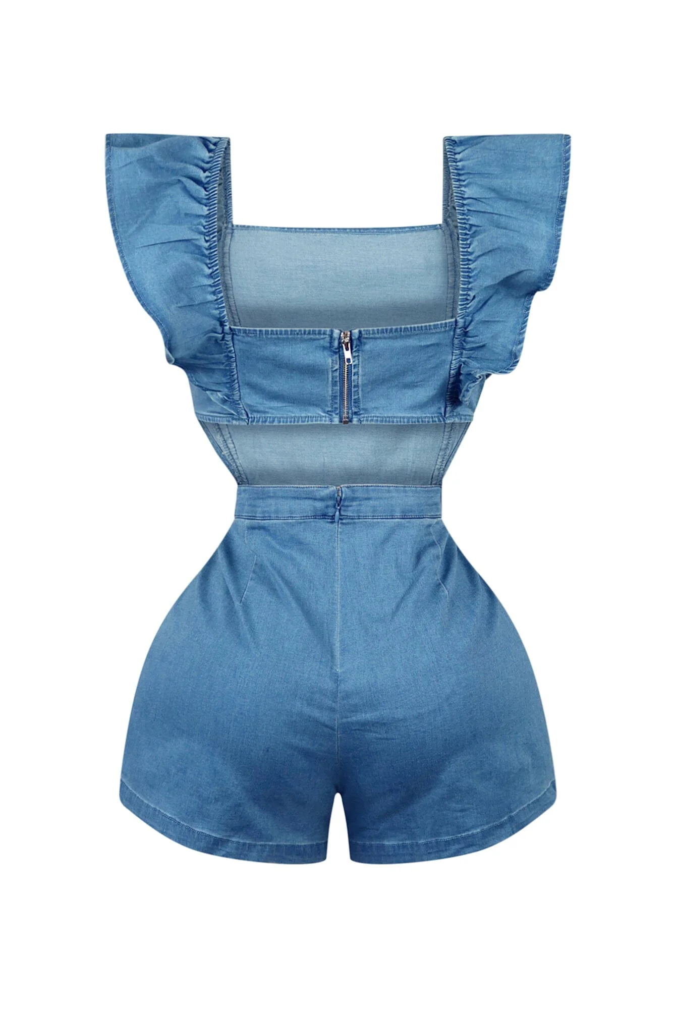 Til The End Ruffle Straps Romper - Image 5