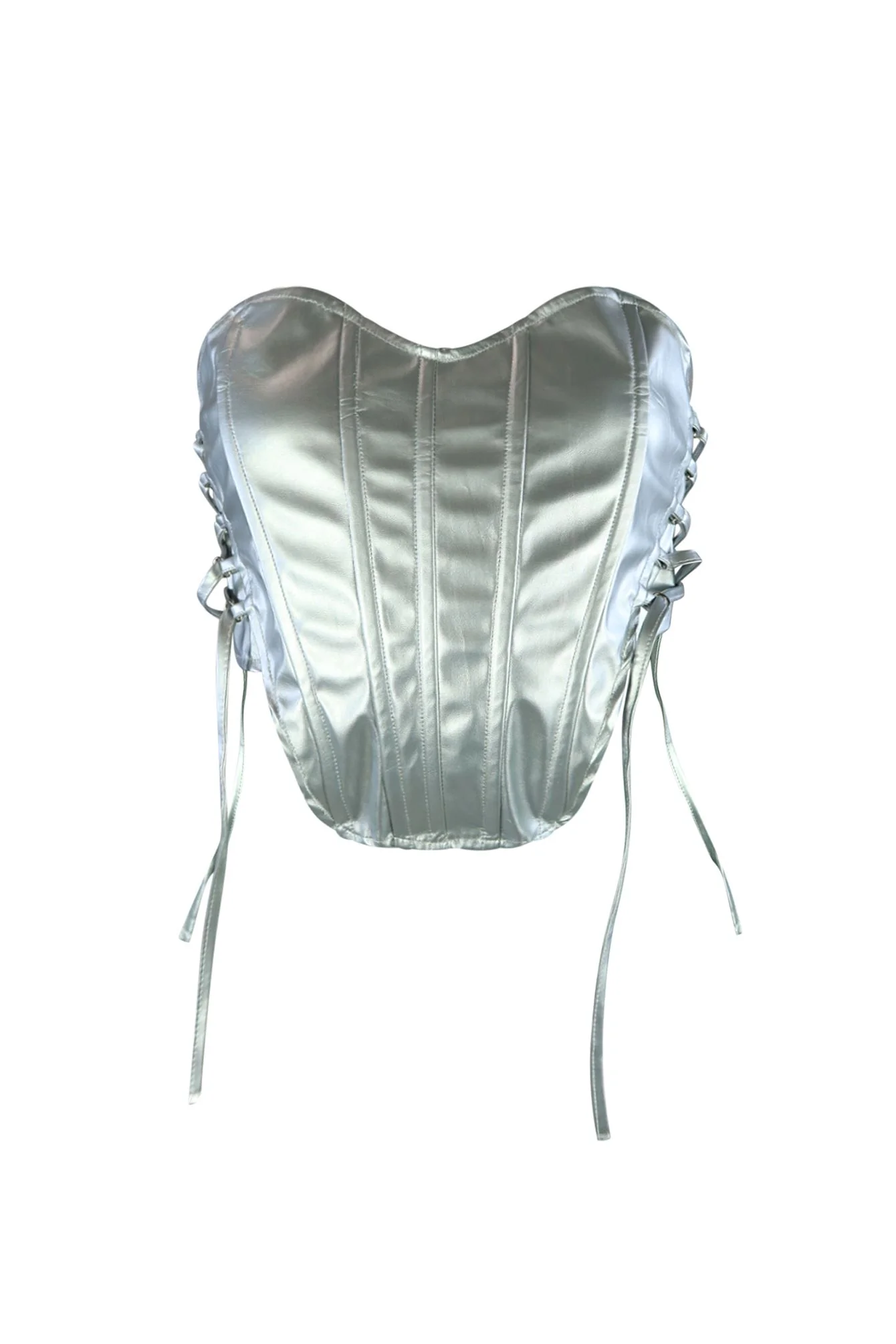 Too Hot Faux Leather Corset Top - Image 4