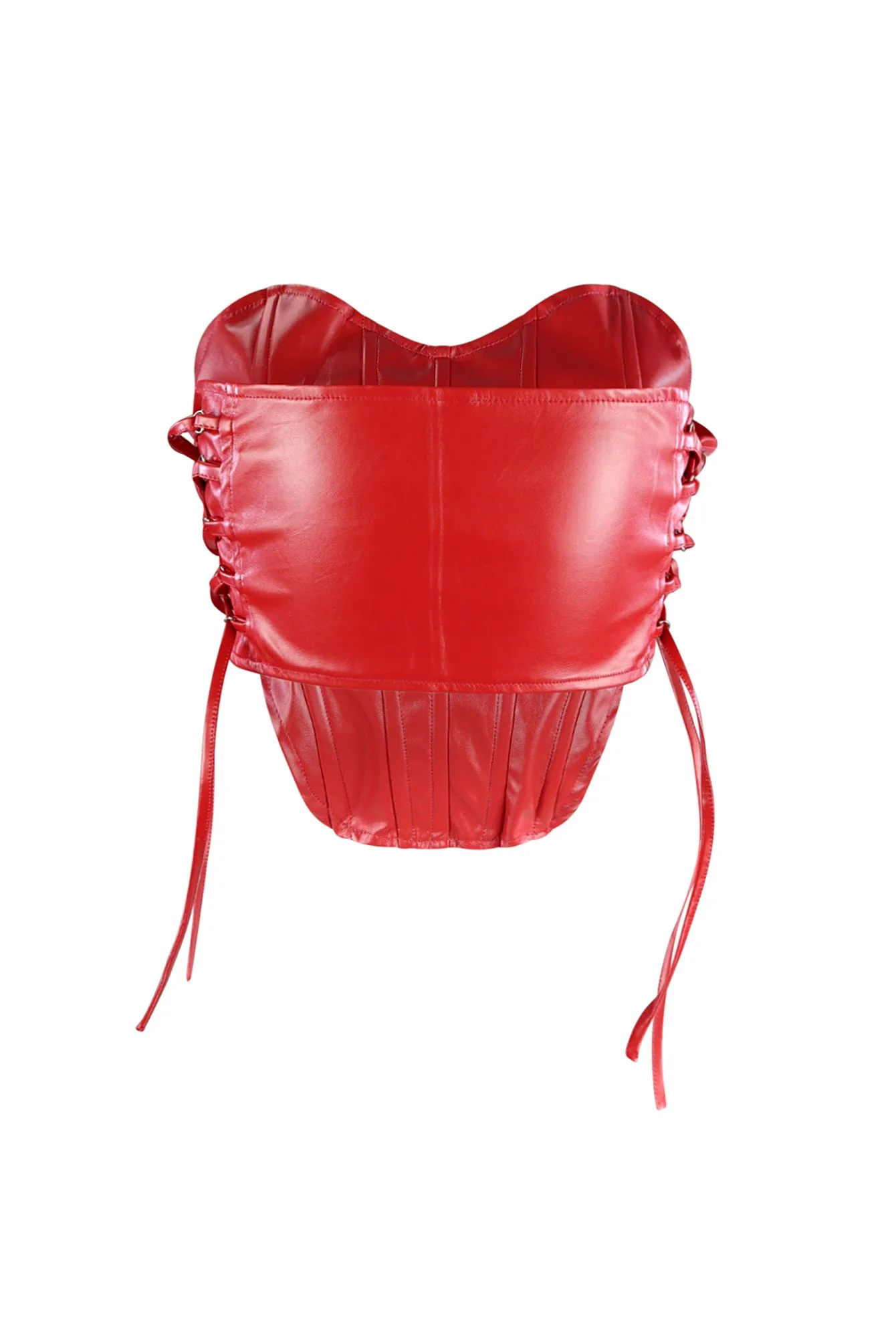 Too Hot Faux Leather Corset Top - Image 6