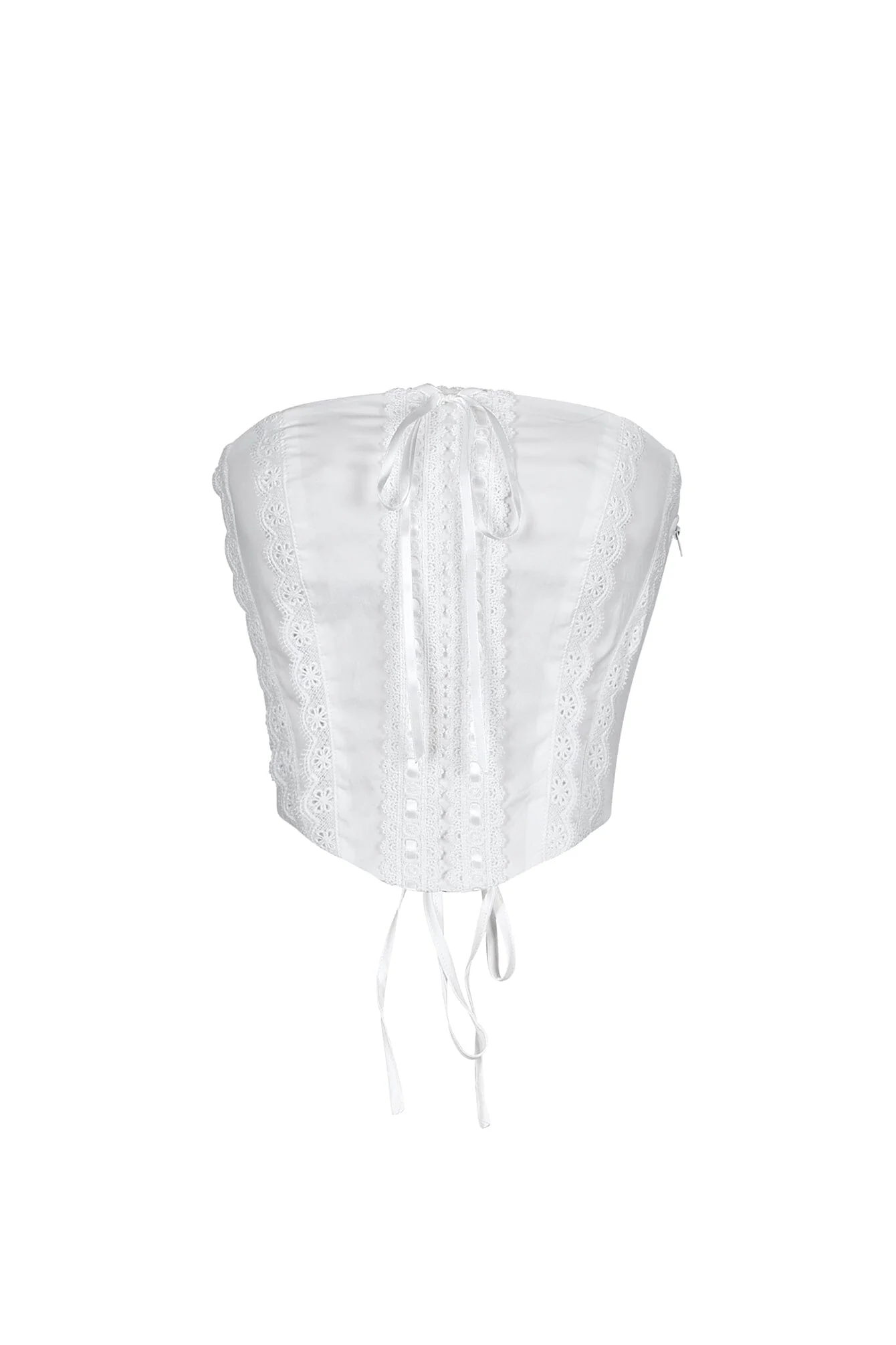 Trina Tube Crochet Lace Crop Top - Image 4