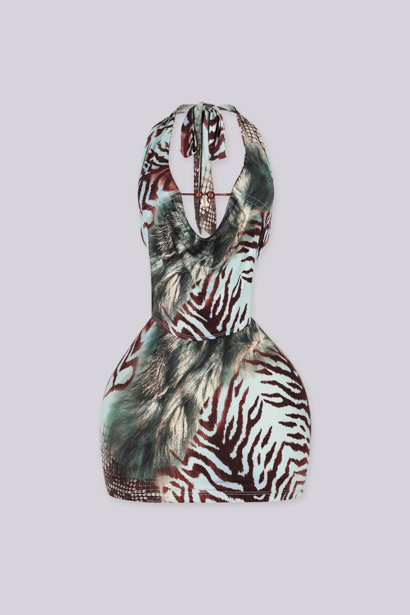 Tropical Hit Halter Mini Dress - Image 3