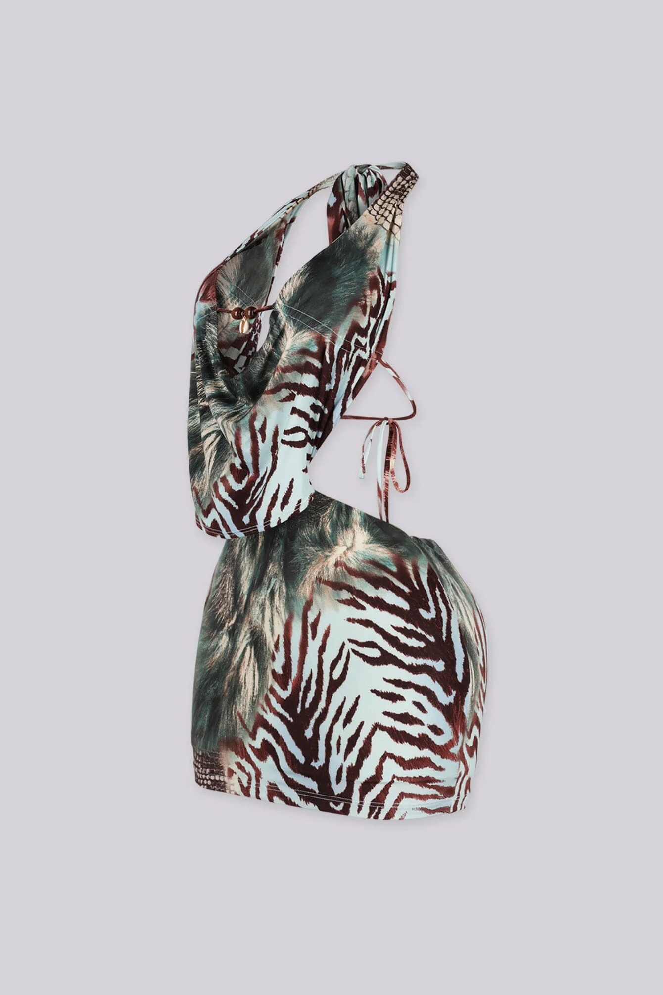 Tropical Hit Halter Mini Dress - Image 4