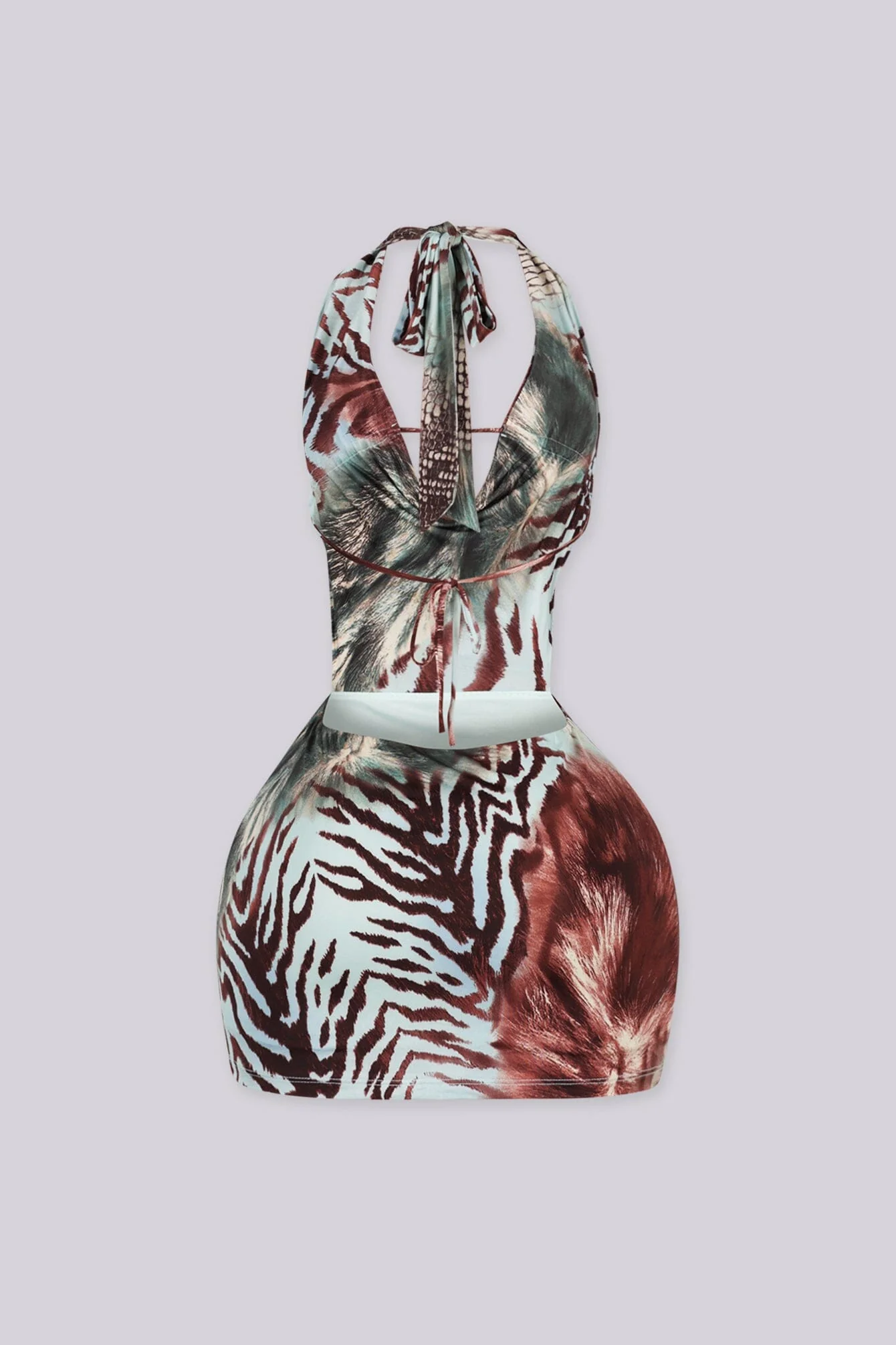 Tropical Hit Halter Mini Dress - Image 5