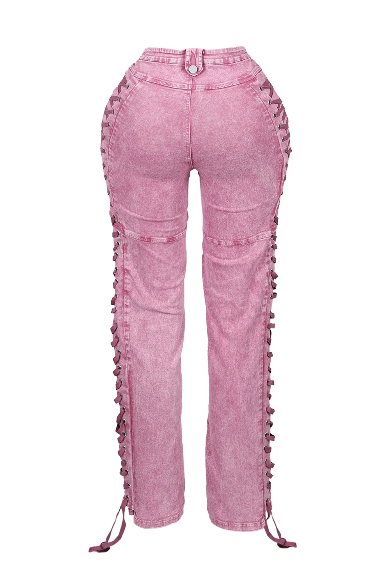 Unholy Side Lace Up Denim Jeans - Image 12