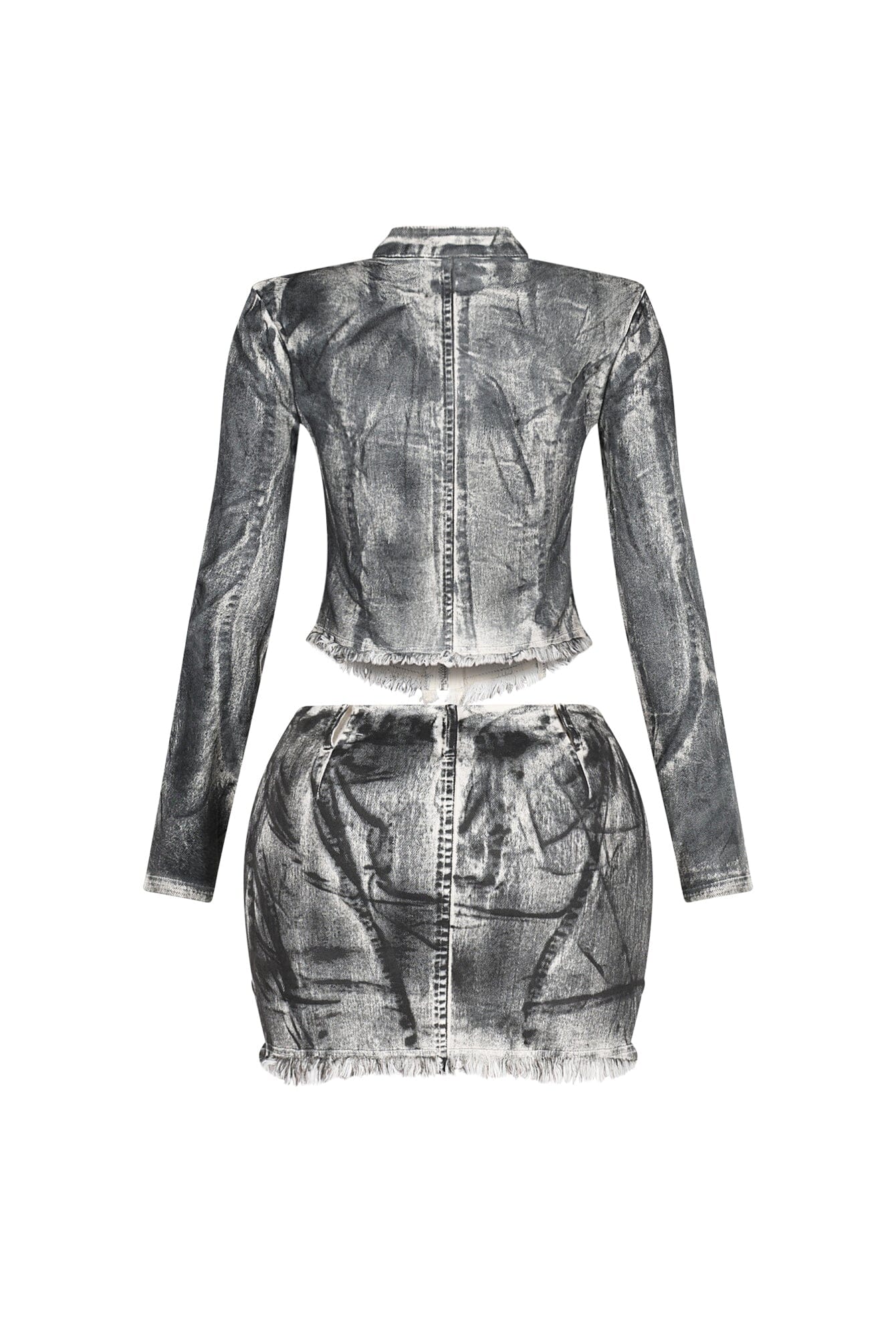 Urban Pop Airbrushed Zip Up Top & Skirt SET - Image 6