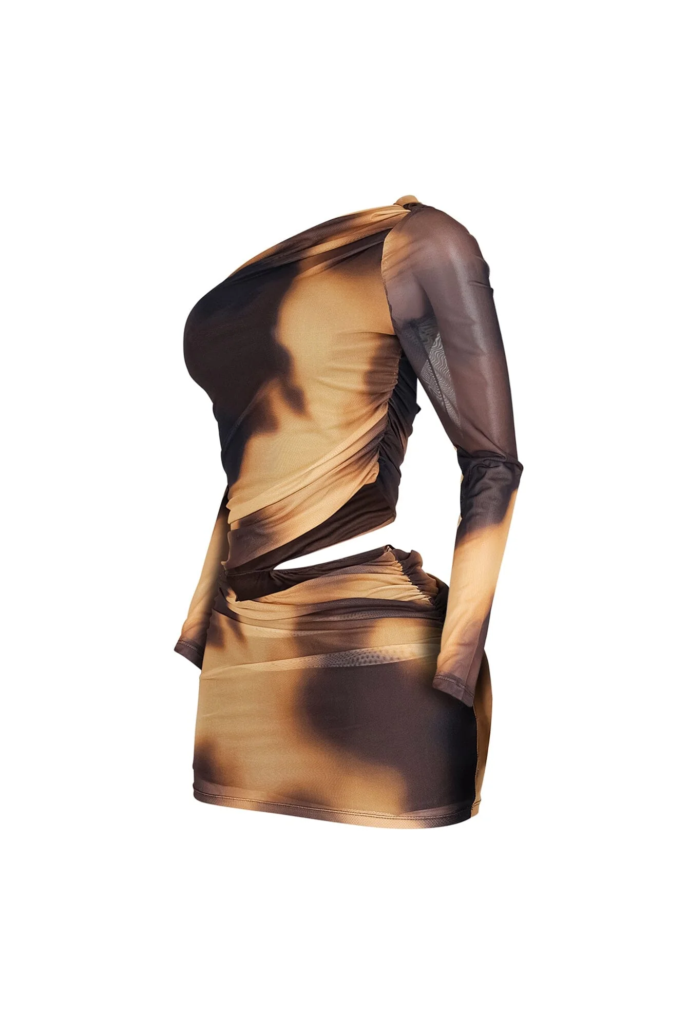 Uria Asymmetric Mini Dress - Image 4