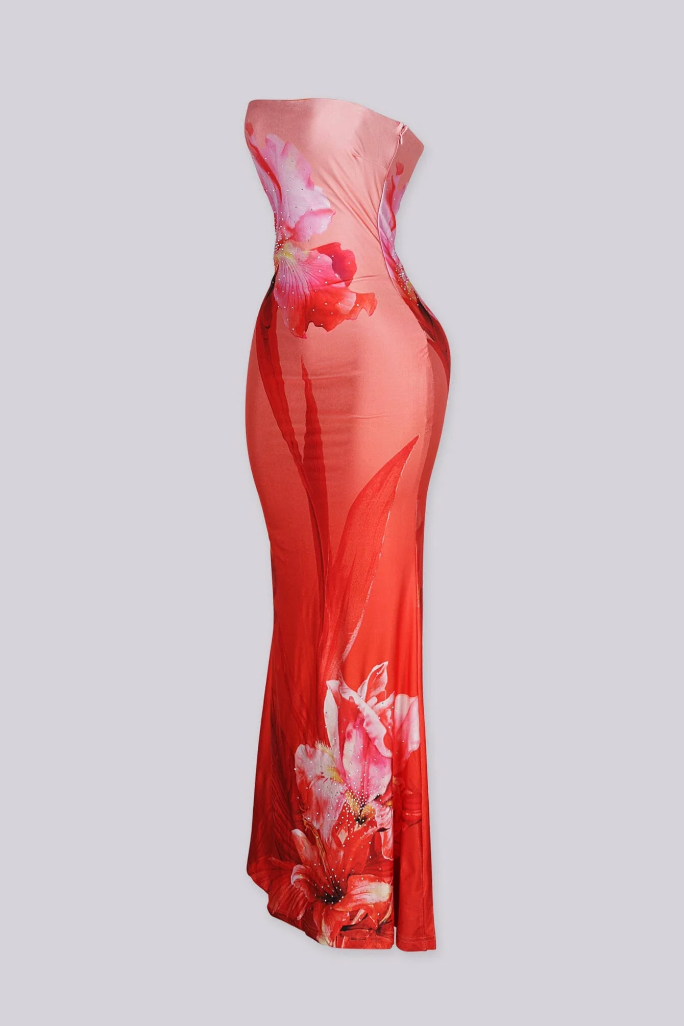 Valencia Floral Rhinestone Maxi Dress - Image 4