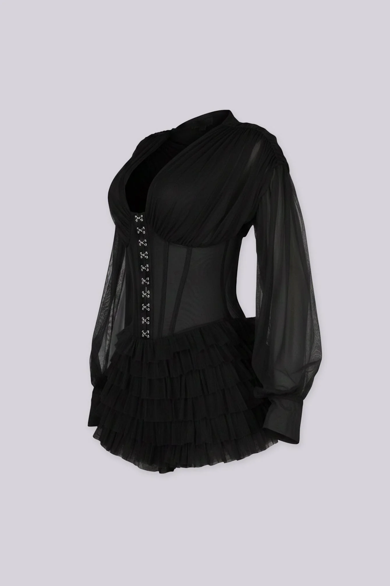 Valeria Corset Tulle Romper - Image 9