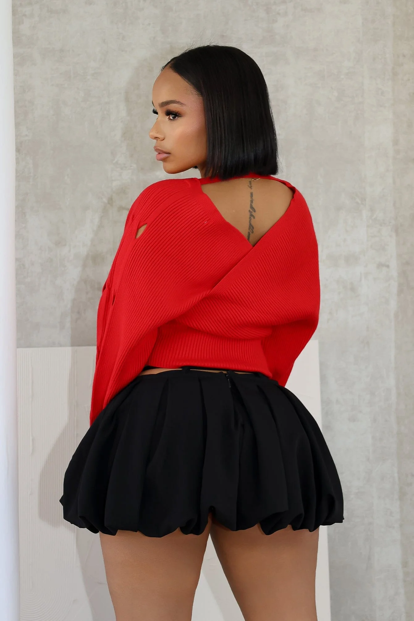 Vanessa Off Shoulder Sleeve Cutout Sweater - Image 6