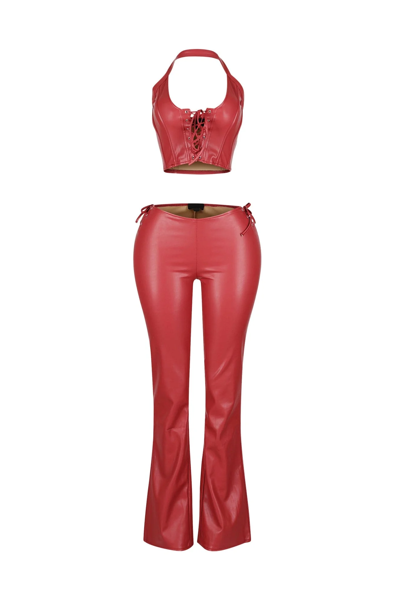 Vegas Vice PU Halter Top & Pants SET - Image 4