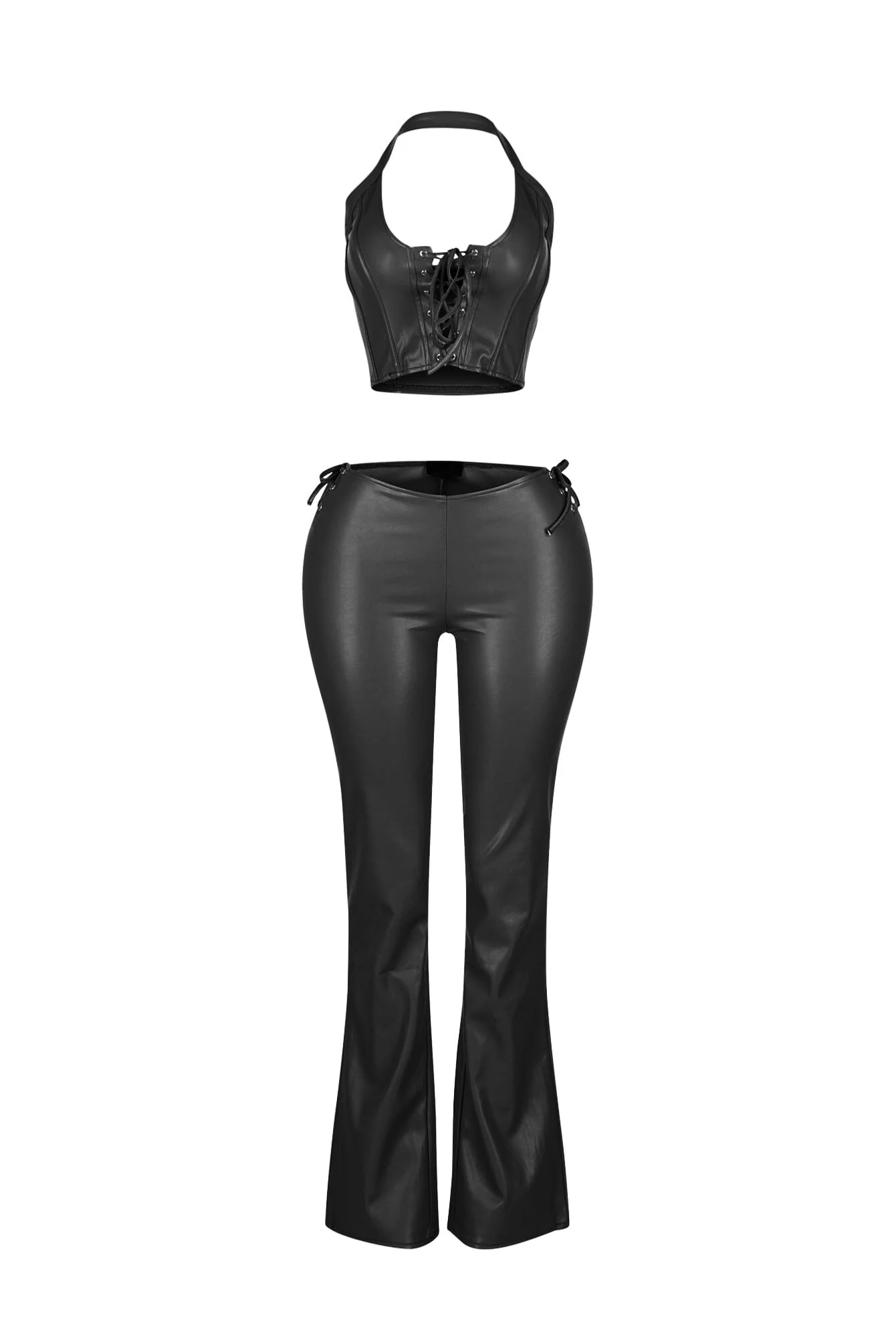 Vegas Vice PU Halter Top & Pants SET - Image 5