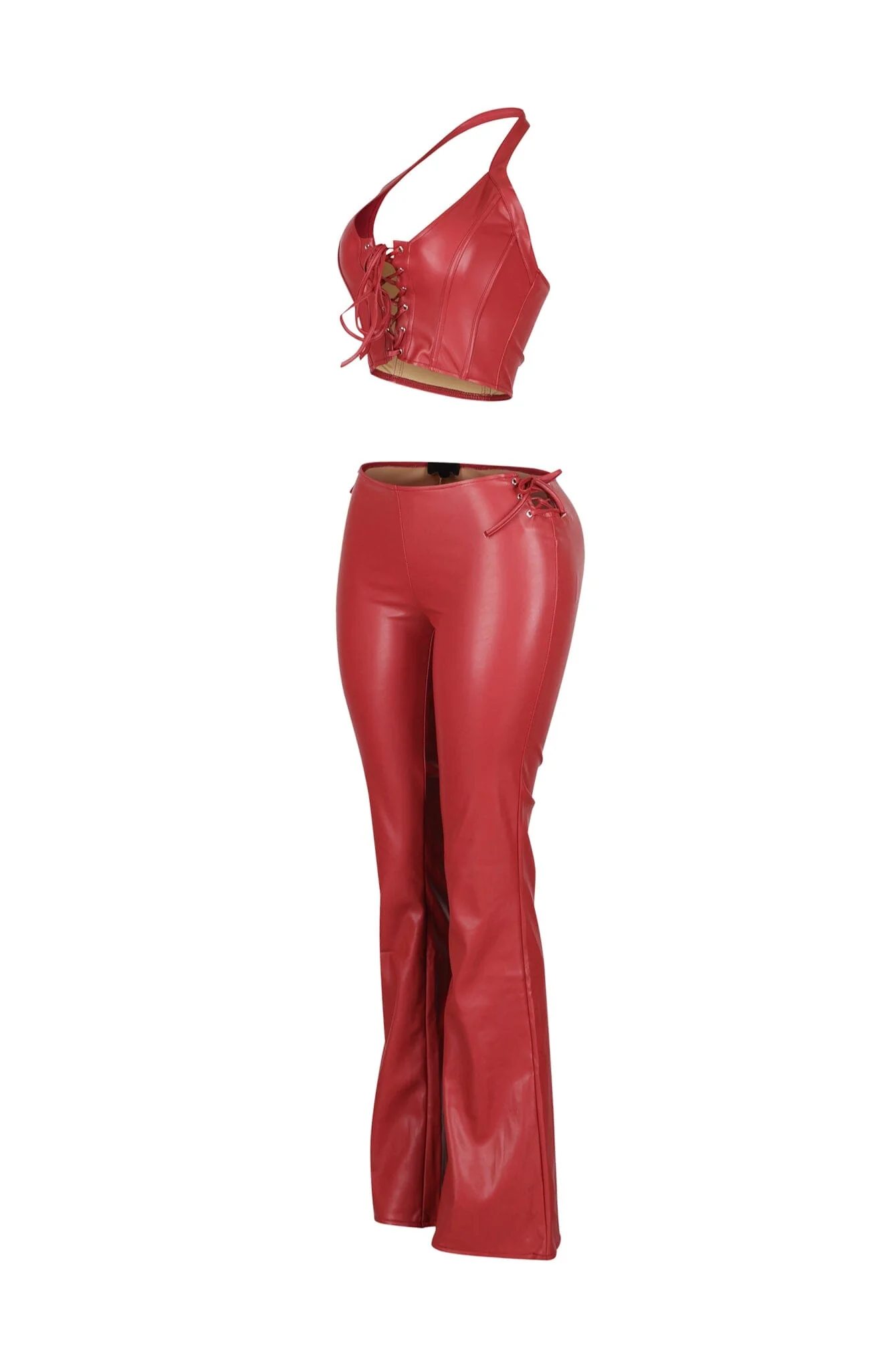 Vegas Vice PU Halter Top & Pants SET - Image 6