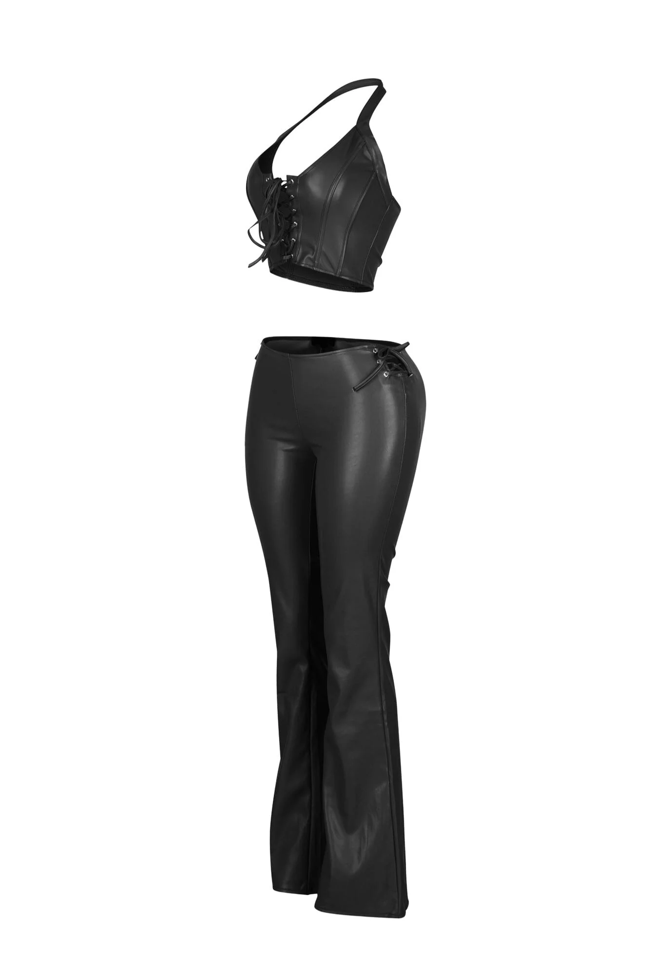 Vegas Vice PU Halter Top & Pants SET - Image 7