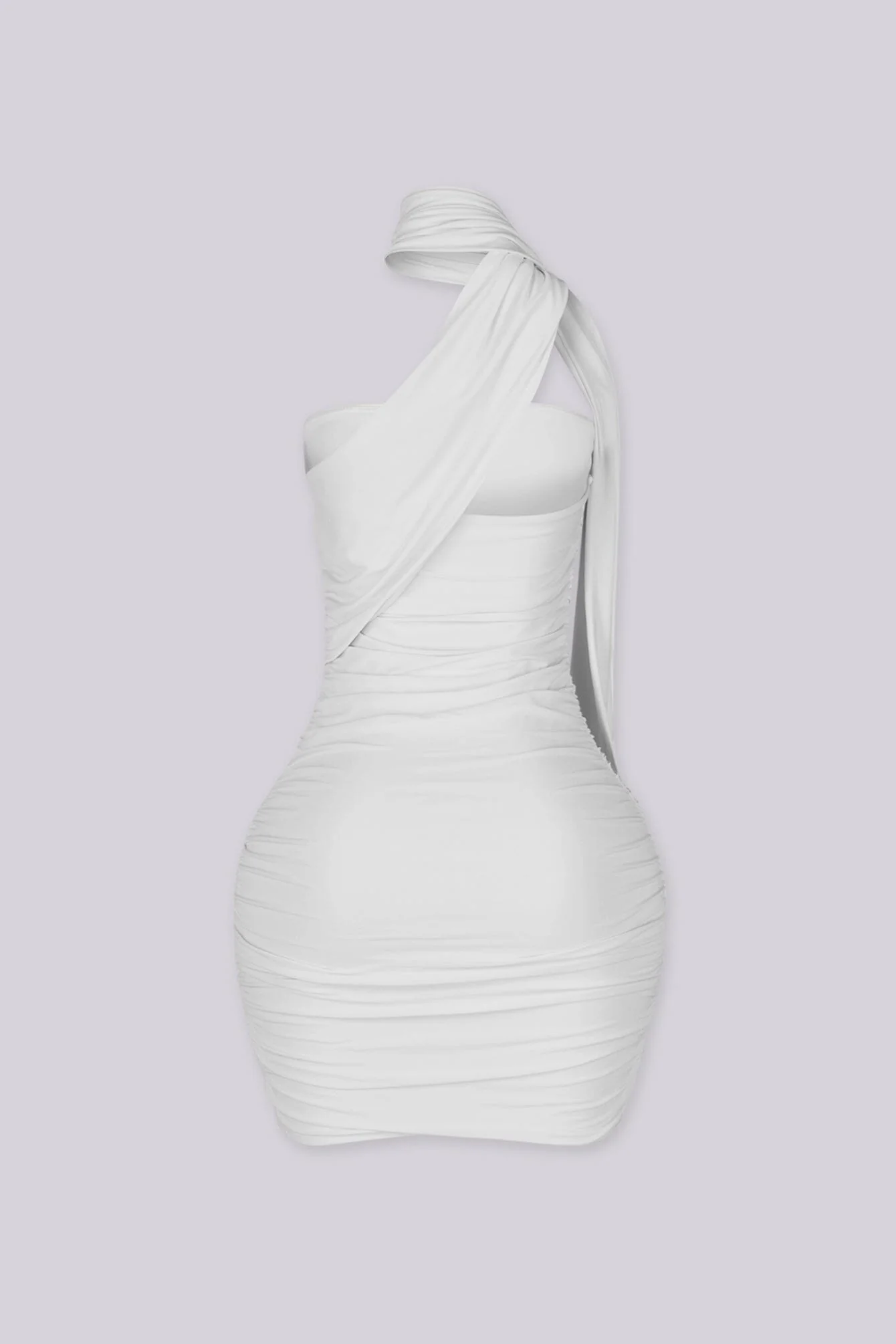 Velia Scarf Ruched Mini Dress - Image 11