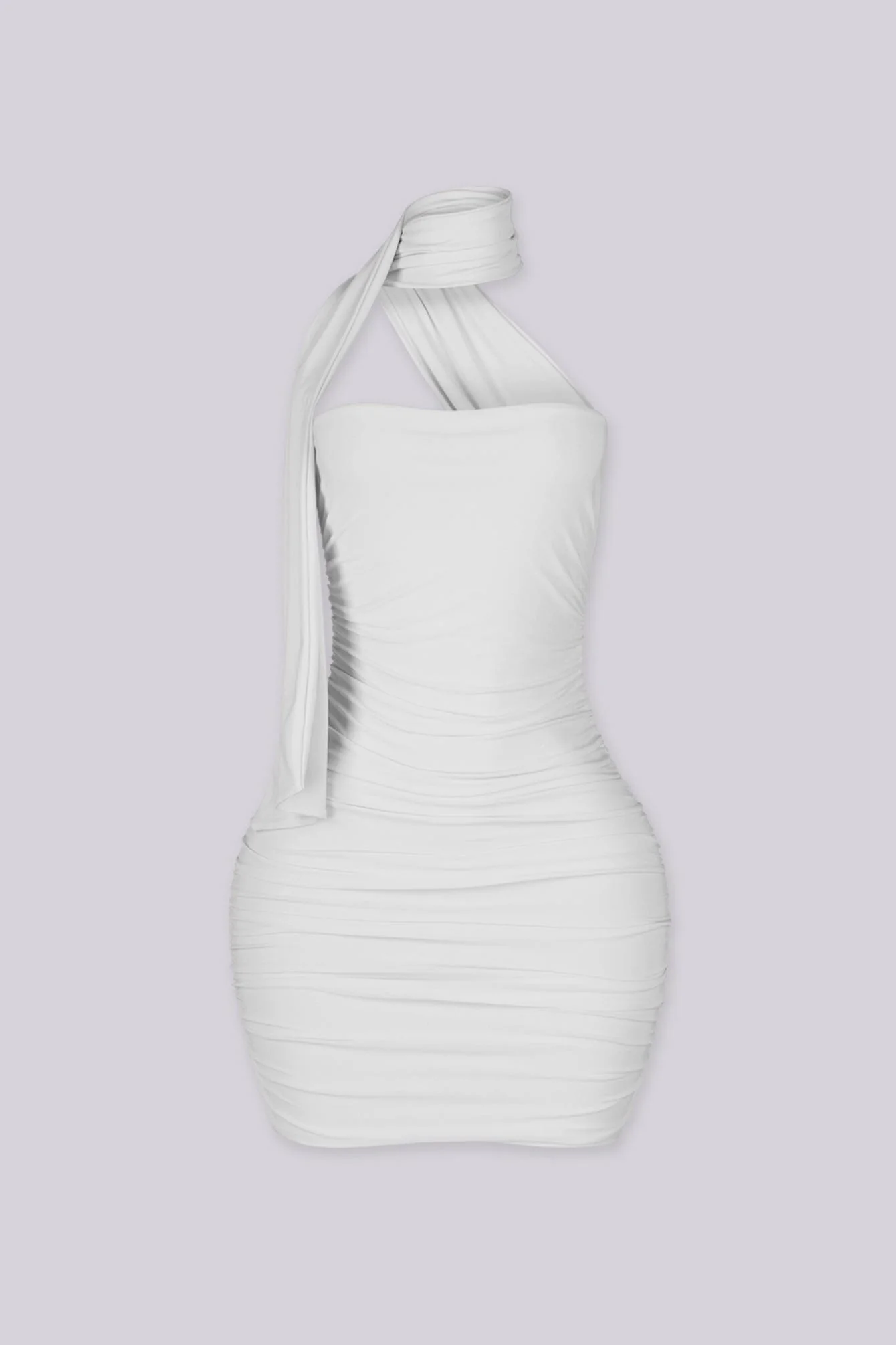 Velia Scarf Ruched Mini Dress - Image 7