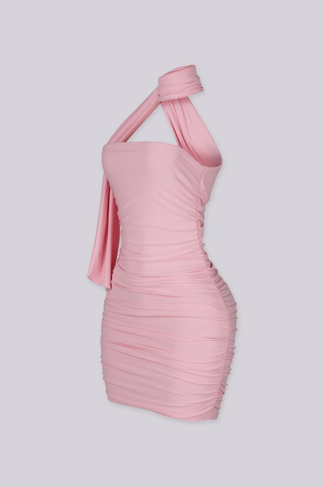 Velia Scarf Ruched Mini Dress - Image 8
