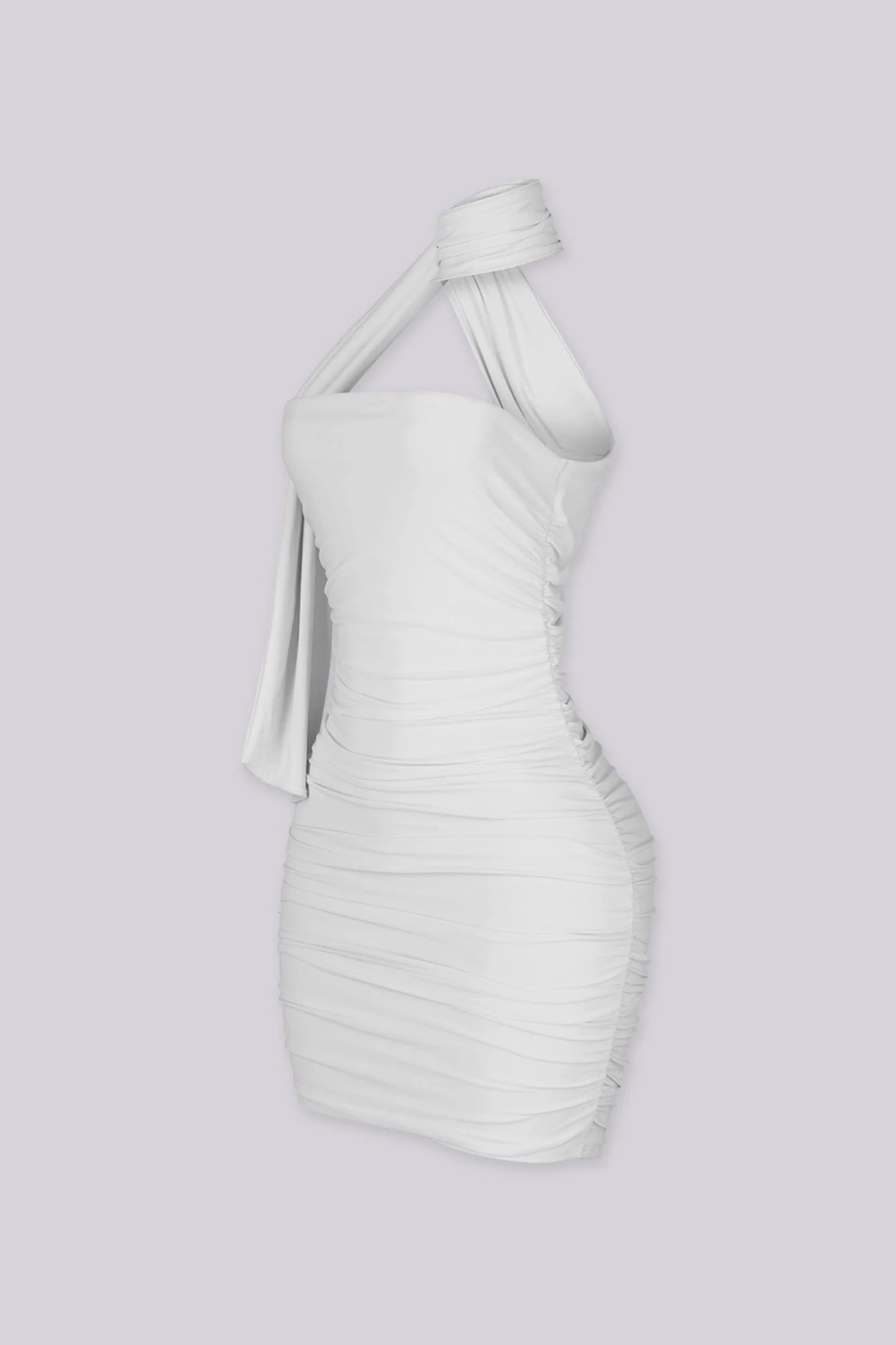 Velia Scarf Ruched Mini Dress - Image 9