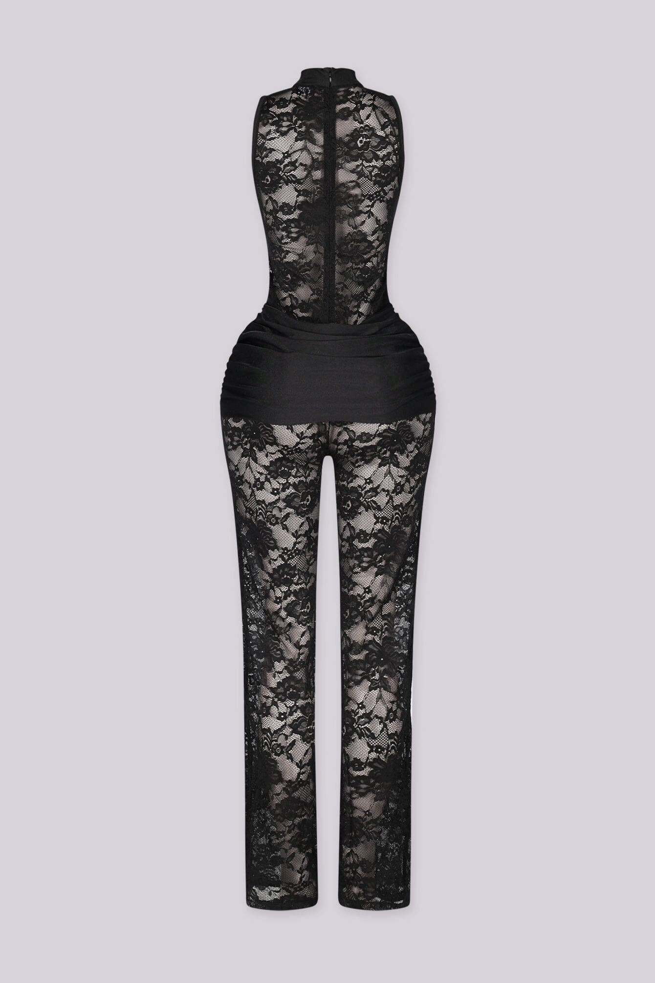 Velouria Halter Neck Lace Jumpsuit - Image 6