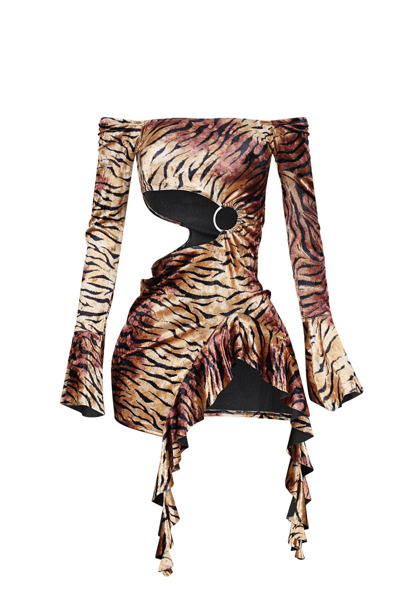 Velvet Roar Off Shoulder Dress - Image 3