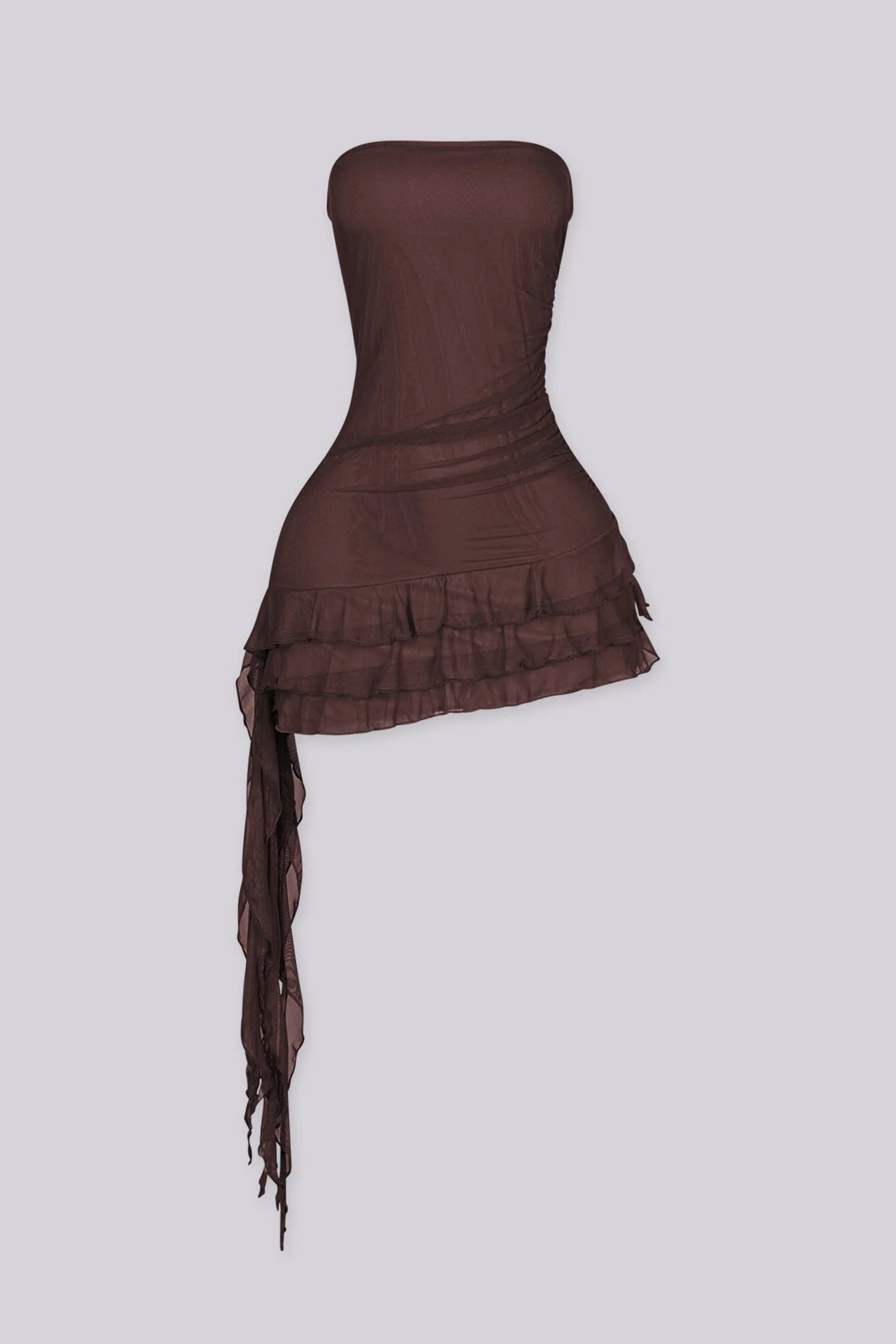 Veronnia Draped Tube Mini Dress