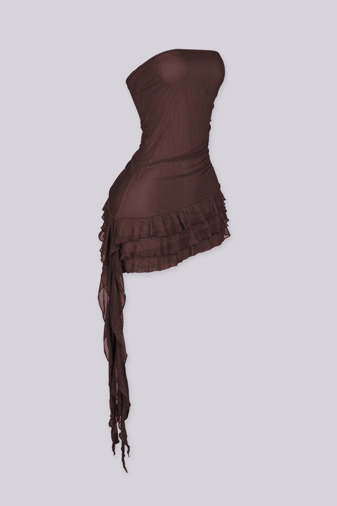 Veronnia Draped Tube Mini Dress - Image 3