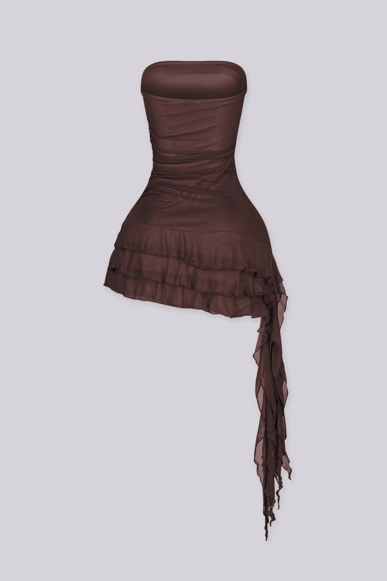 Veronnia Draped Tube Mini Dress - Image 5