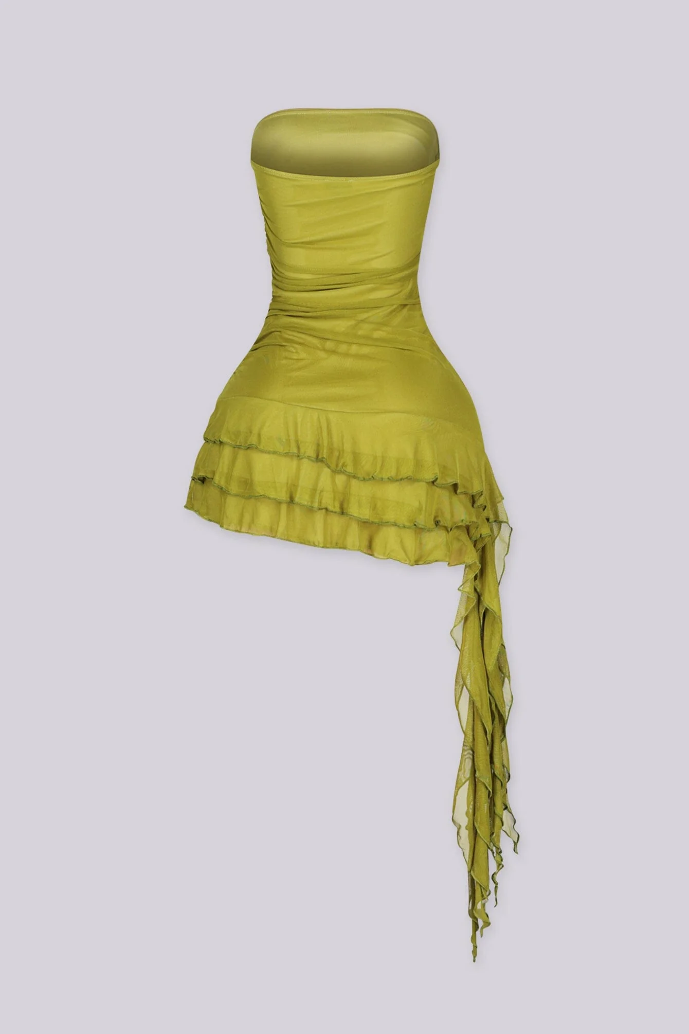 Veronnia Draped Tube Mini Dress - Image 6