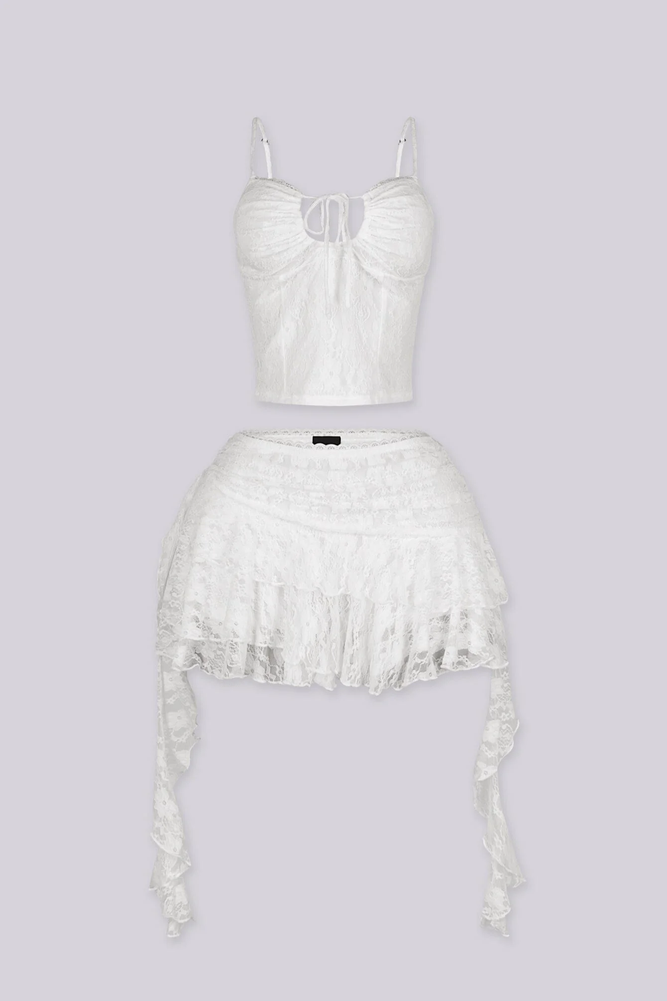 Versailles Lace Cami & Ruffle Skirt SET - Image 4