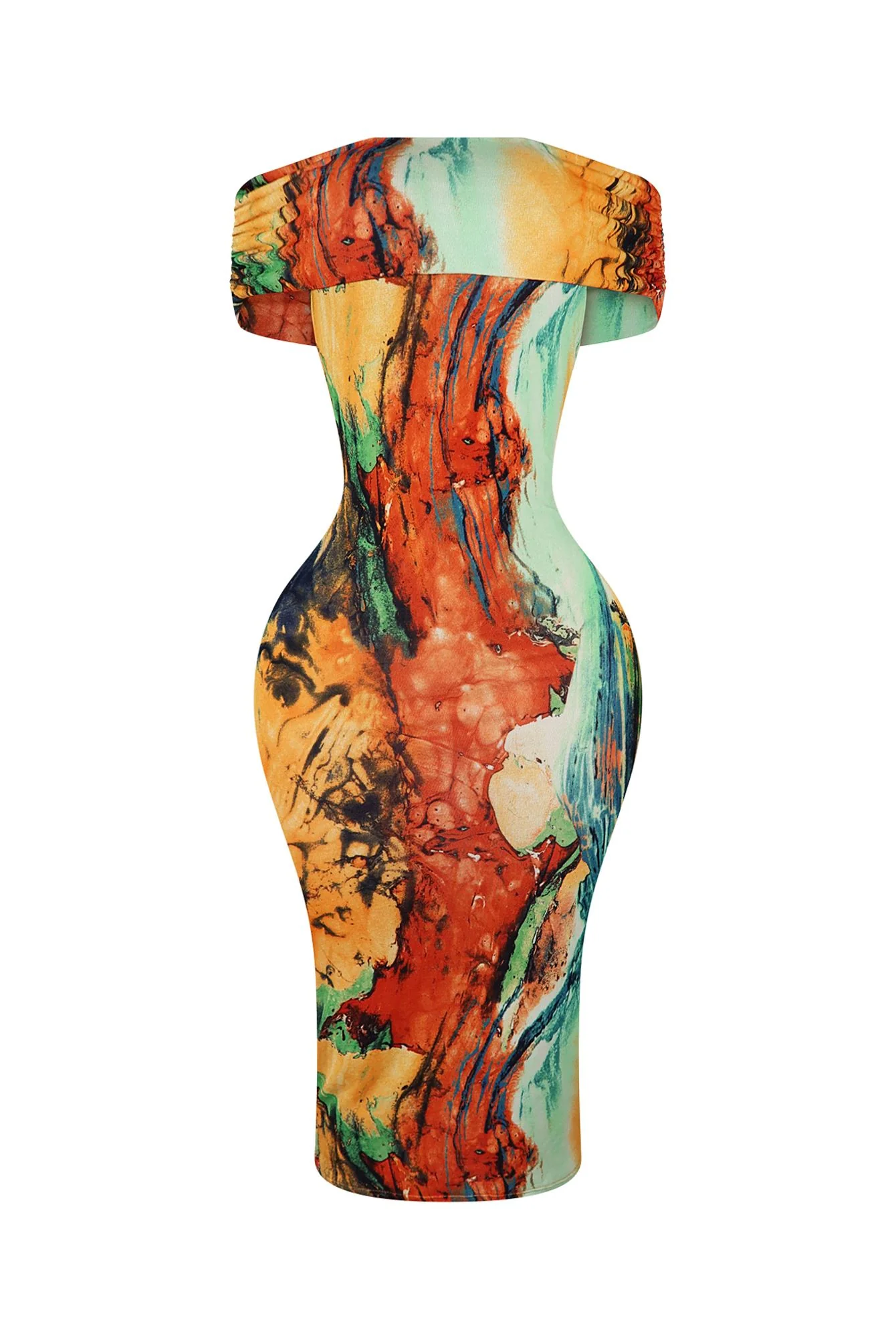Very Tropical Off Shoulder Sleeveless Dress - Image 6