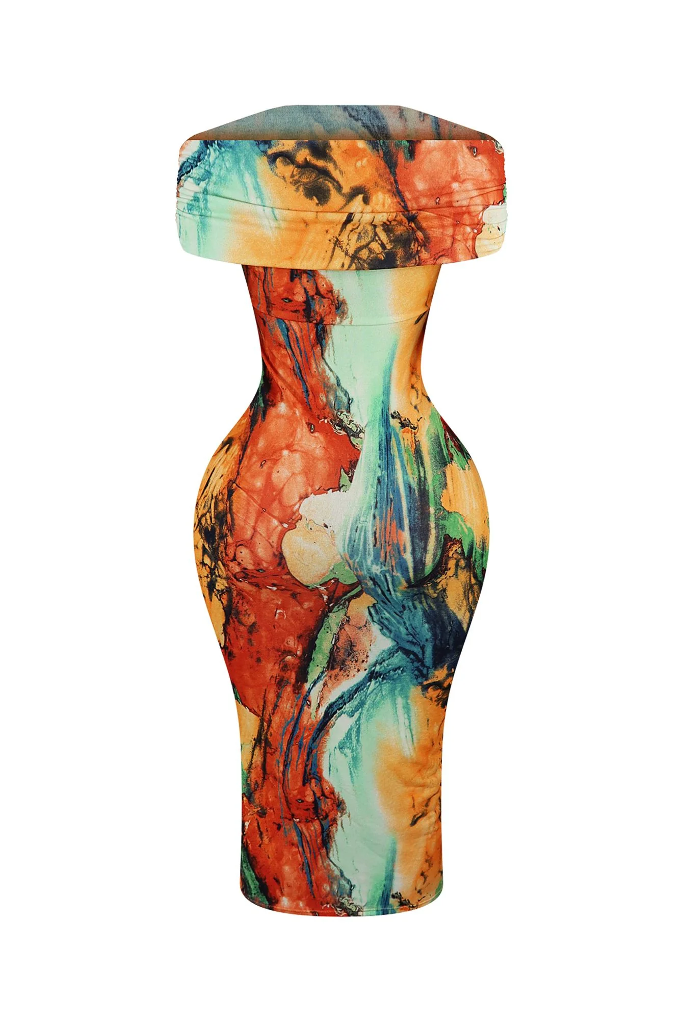 Very Tropical Off Shoulder Sleeveless Dress - Image 7