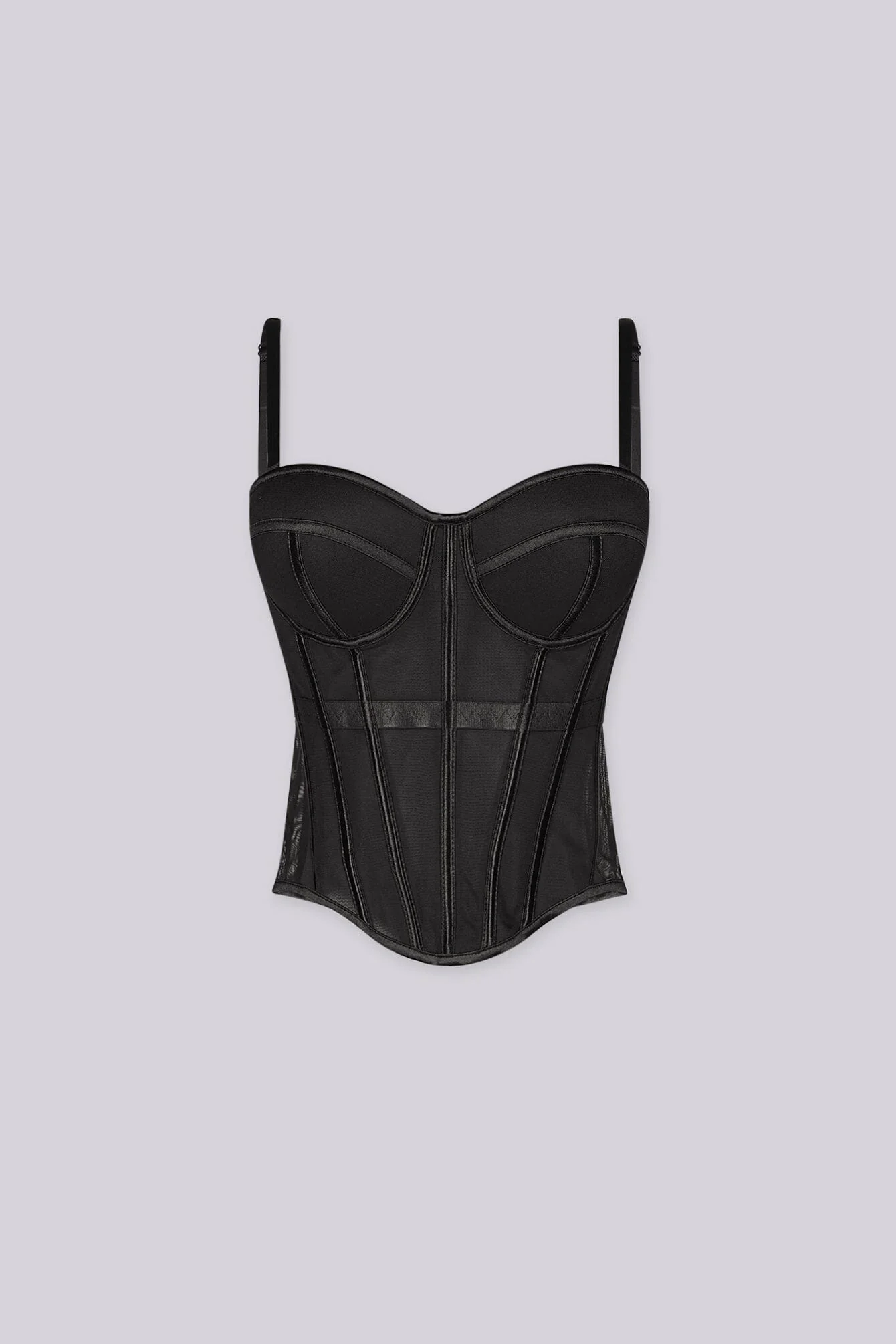 Viera Sheer Mesh Corset Top - Image 3