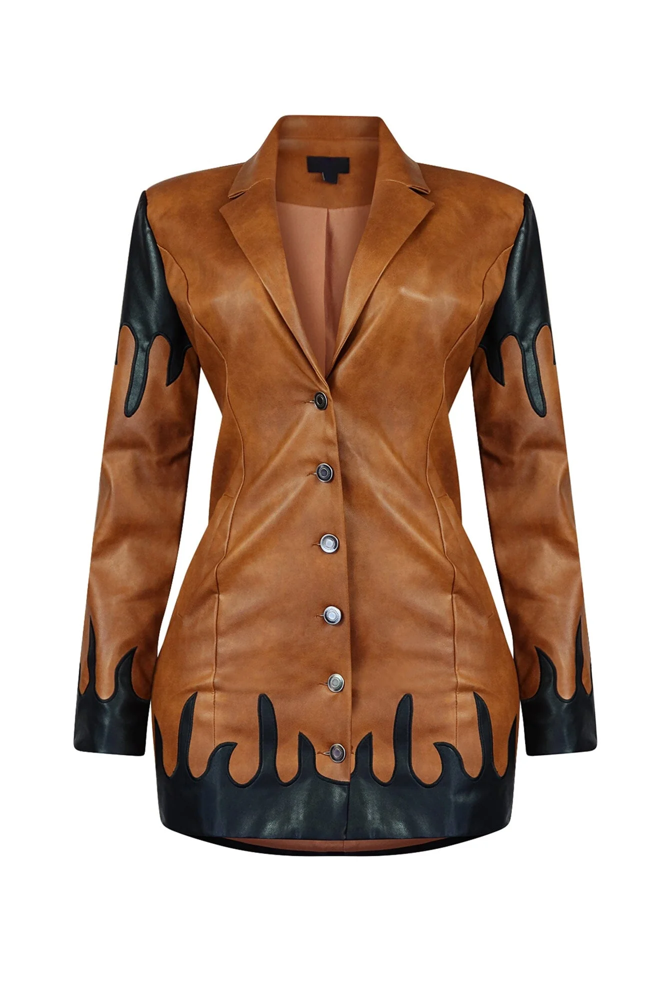 Viola PU Jacket Mini Dress - Image 3