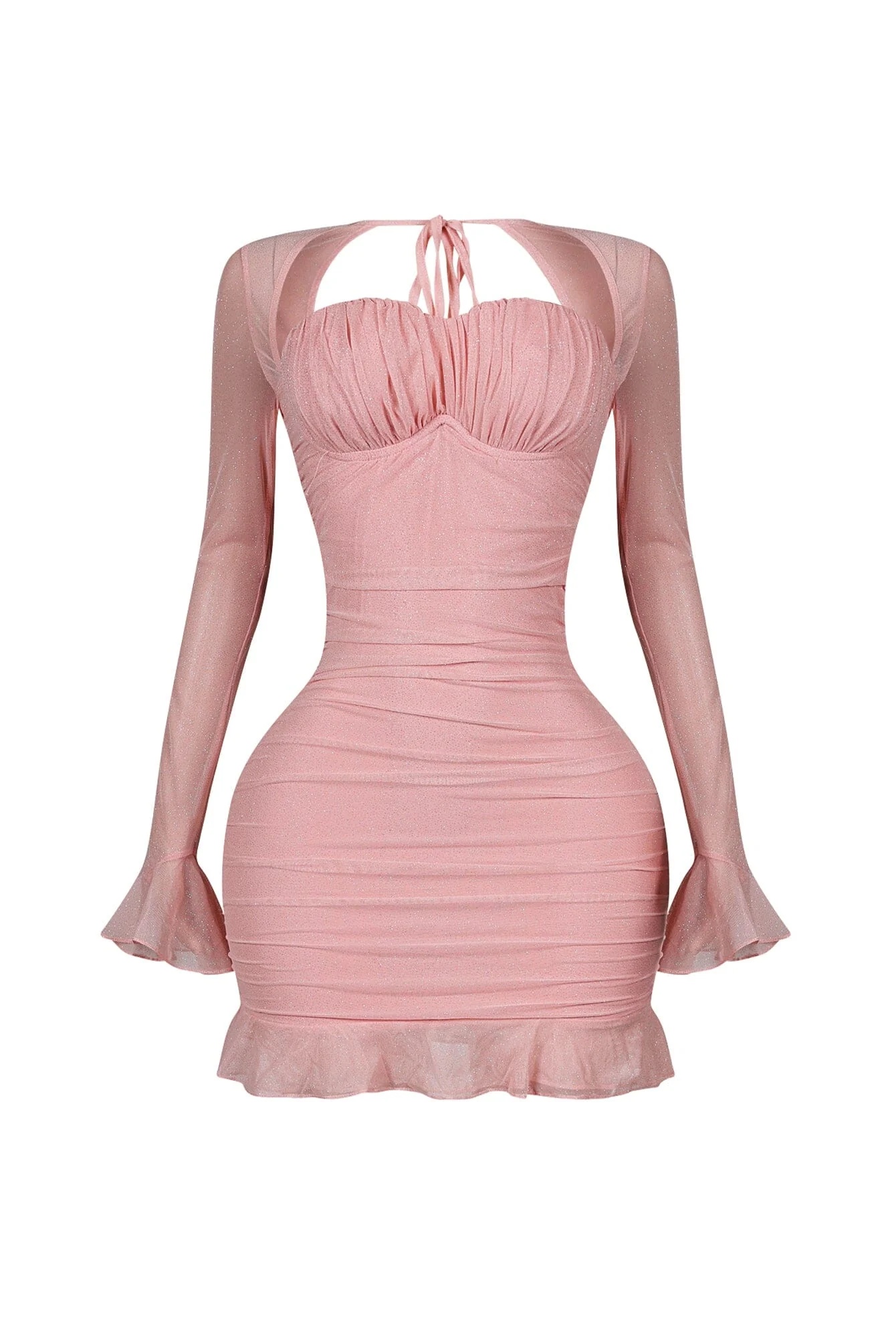 Violeta Mesh Glitter Mini Dress - Image 6