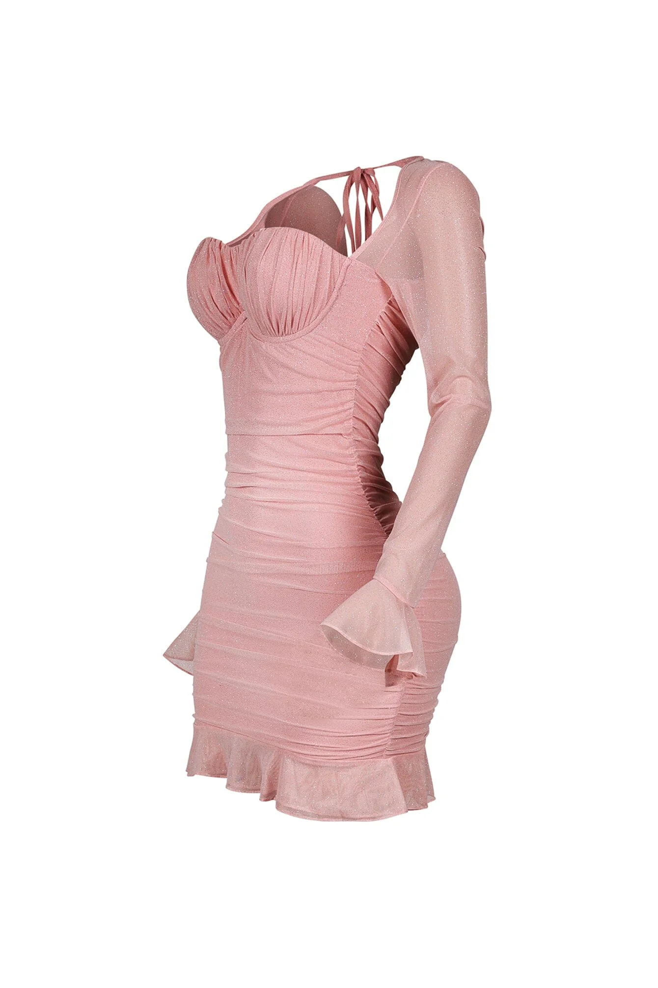 Violeta Mesh Glitter Mini Dress - Image 8