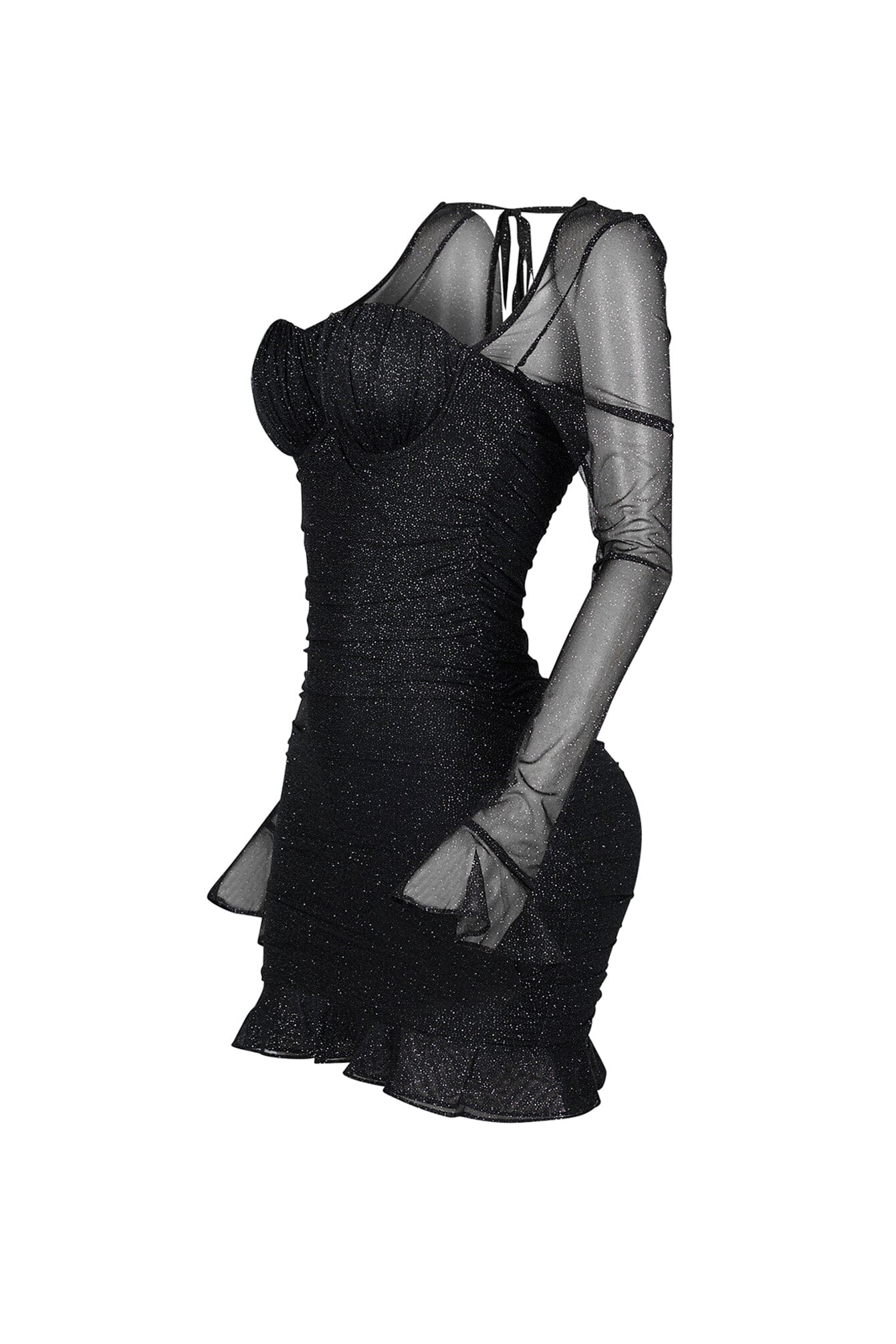Violeta Mesh Glitter Mini Dress - Image 9