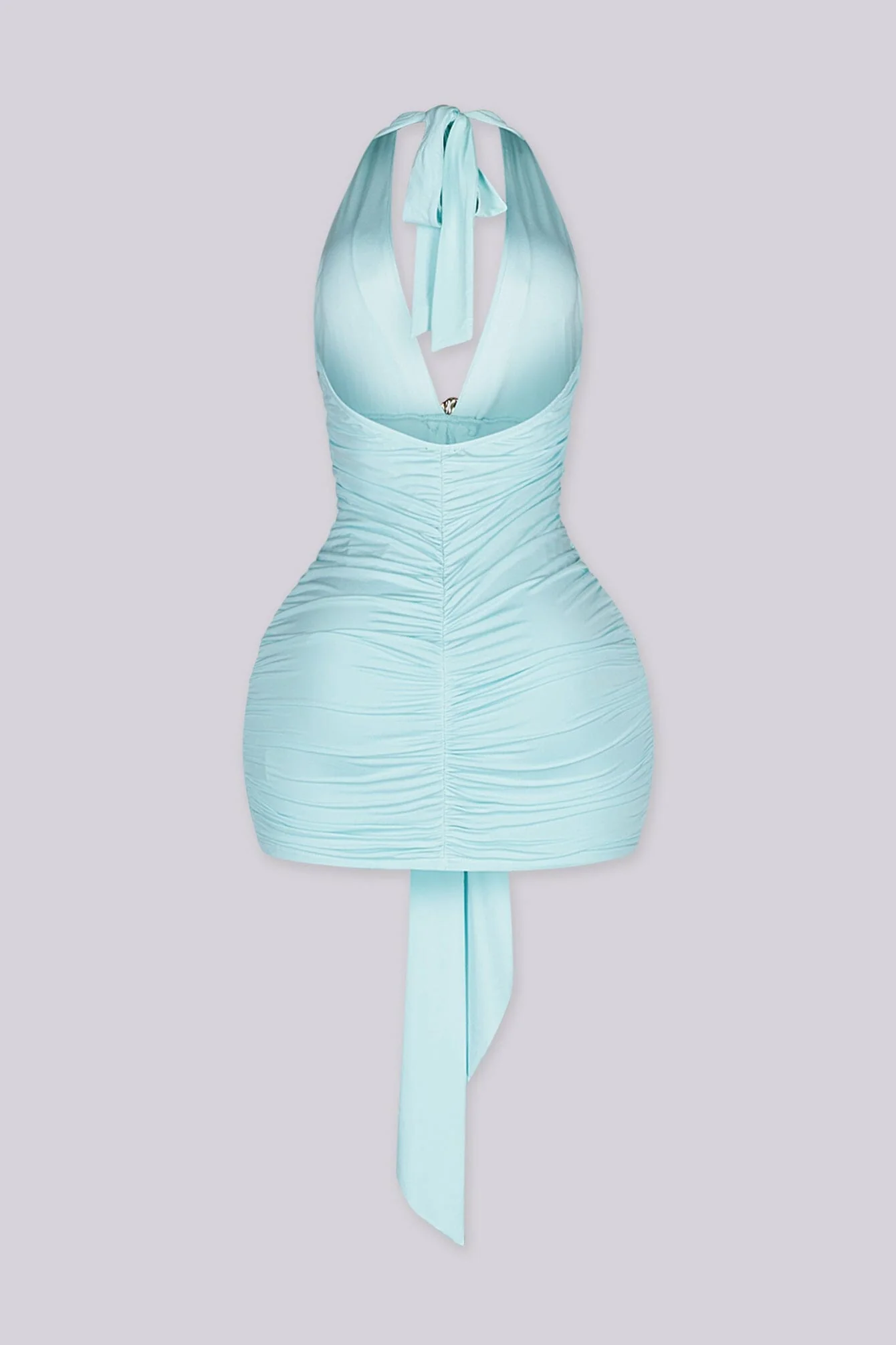 Virella Ruched Halter Mini Dress - Image 11