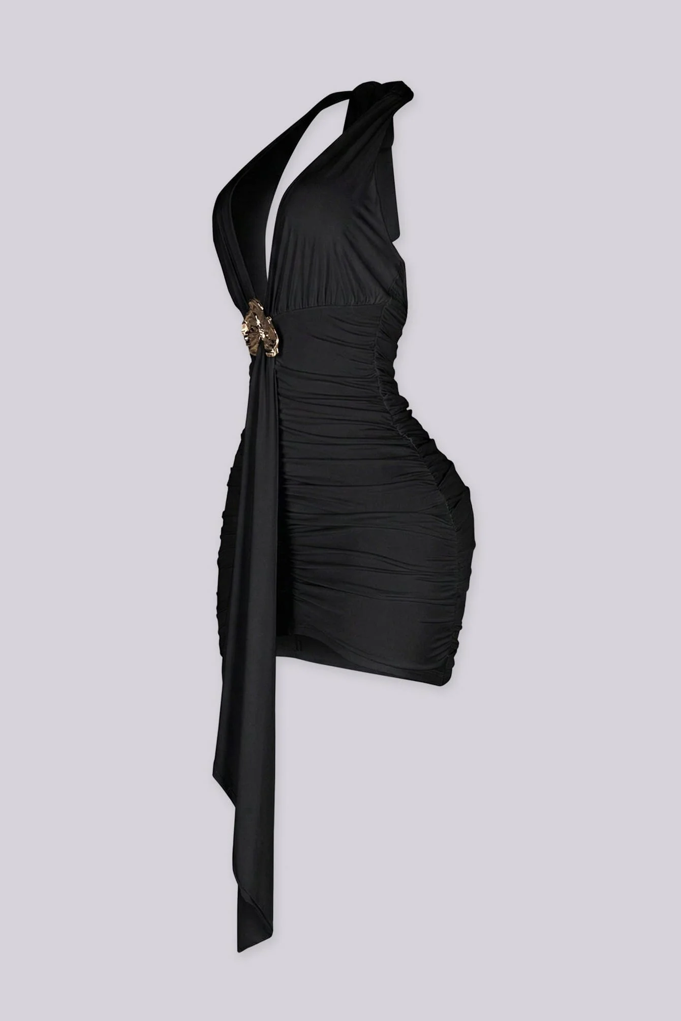 Virella Ruched Halter Mini Dress - Image 8
