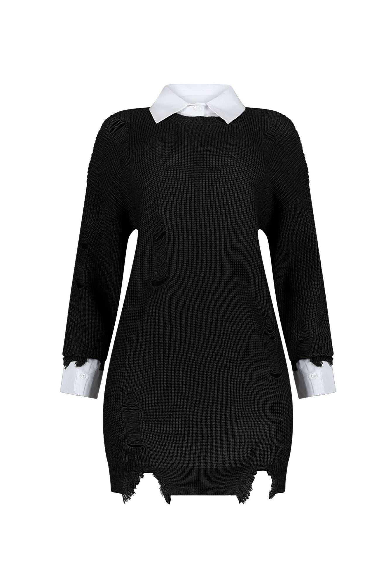 Vivianna Collared Sweater Top Mini Dress - Image 5