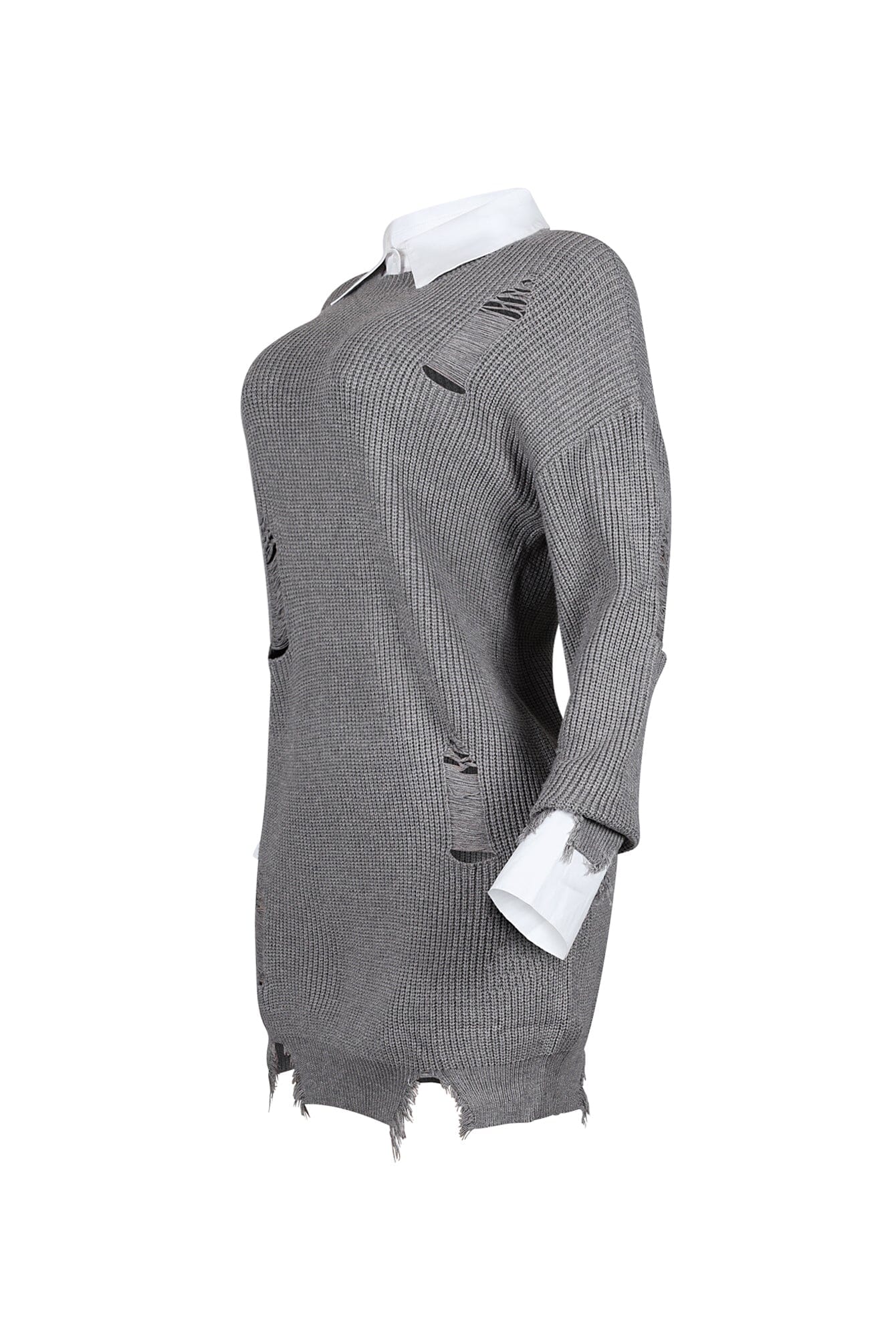 Vivianna Collared Sweater Top Mini Dress - Image 8