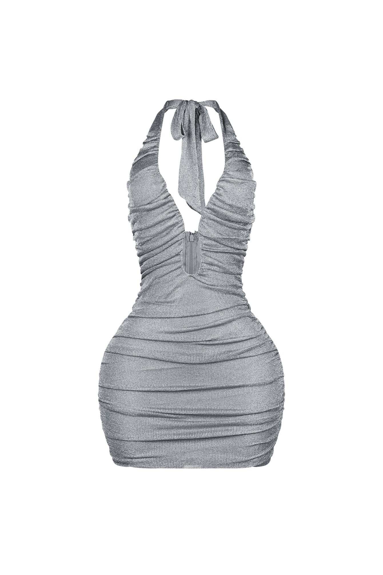 Voltique Metallic Halter Mini Dress - Image 4