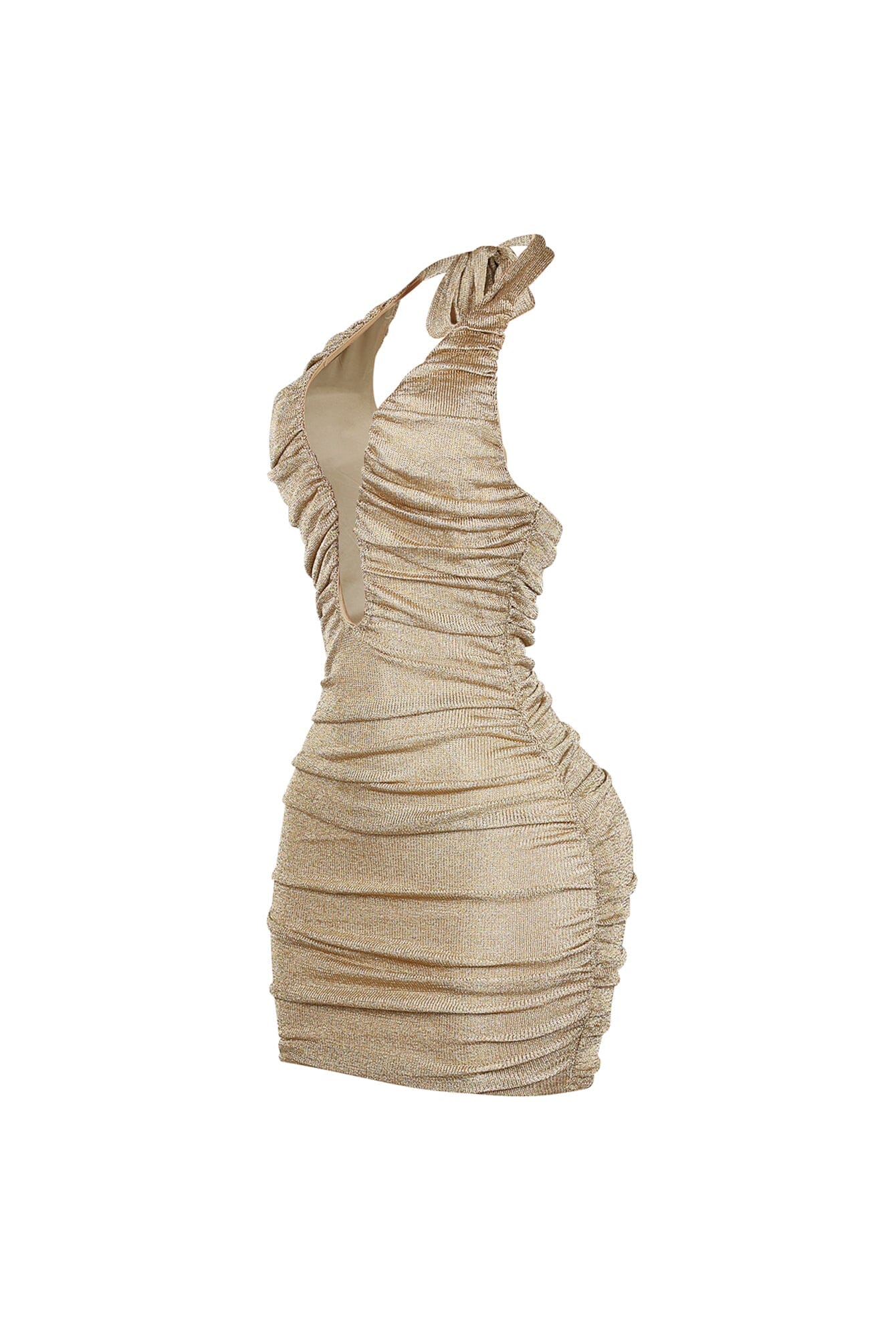 Voltique Metallic Halter Mini Dress - Image 7