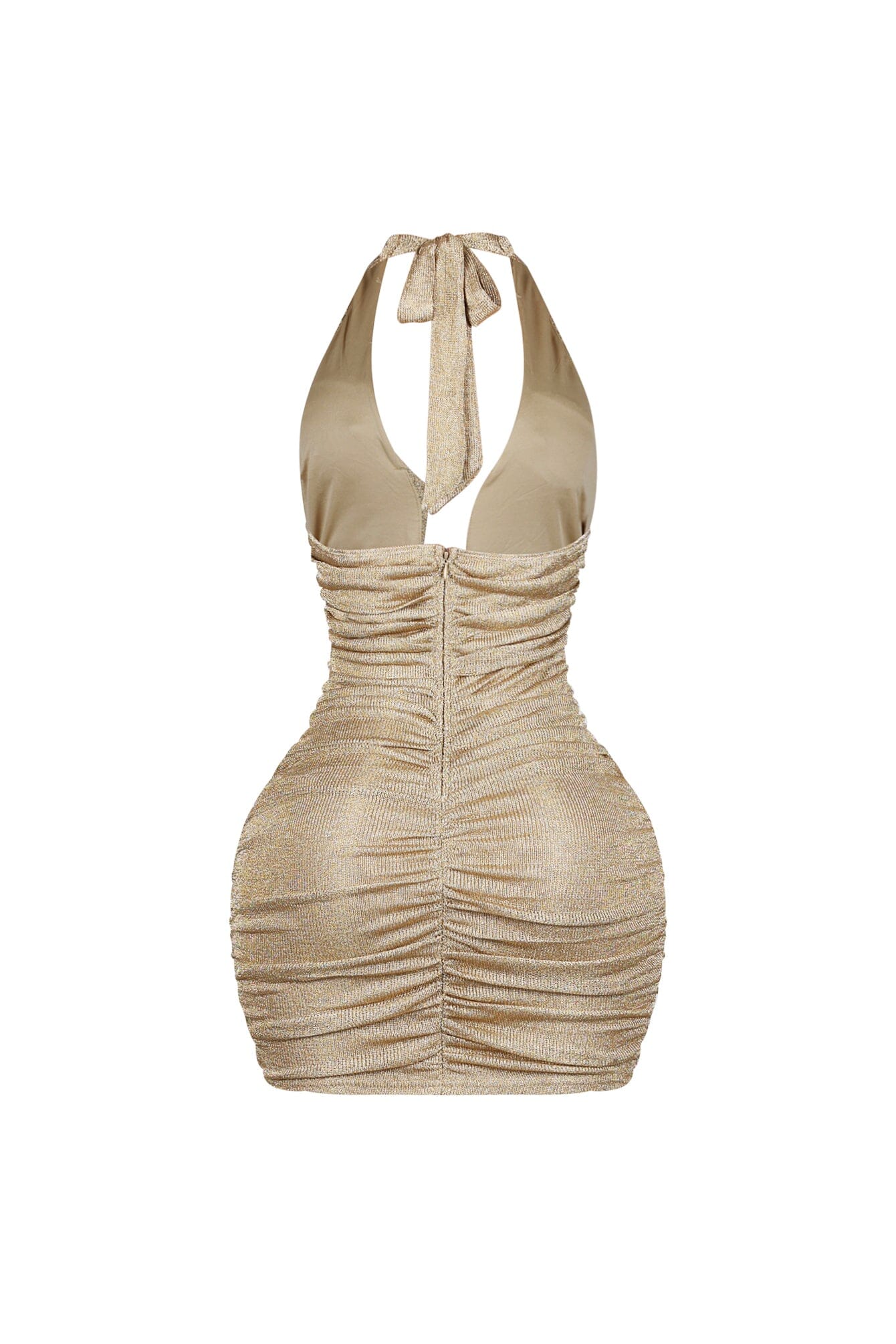 Voltique Metallic Halter Mini Dress - Image 9