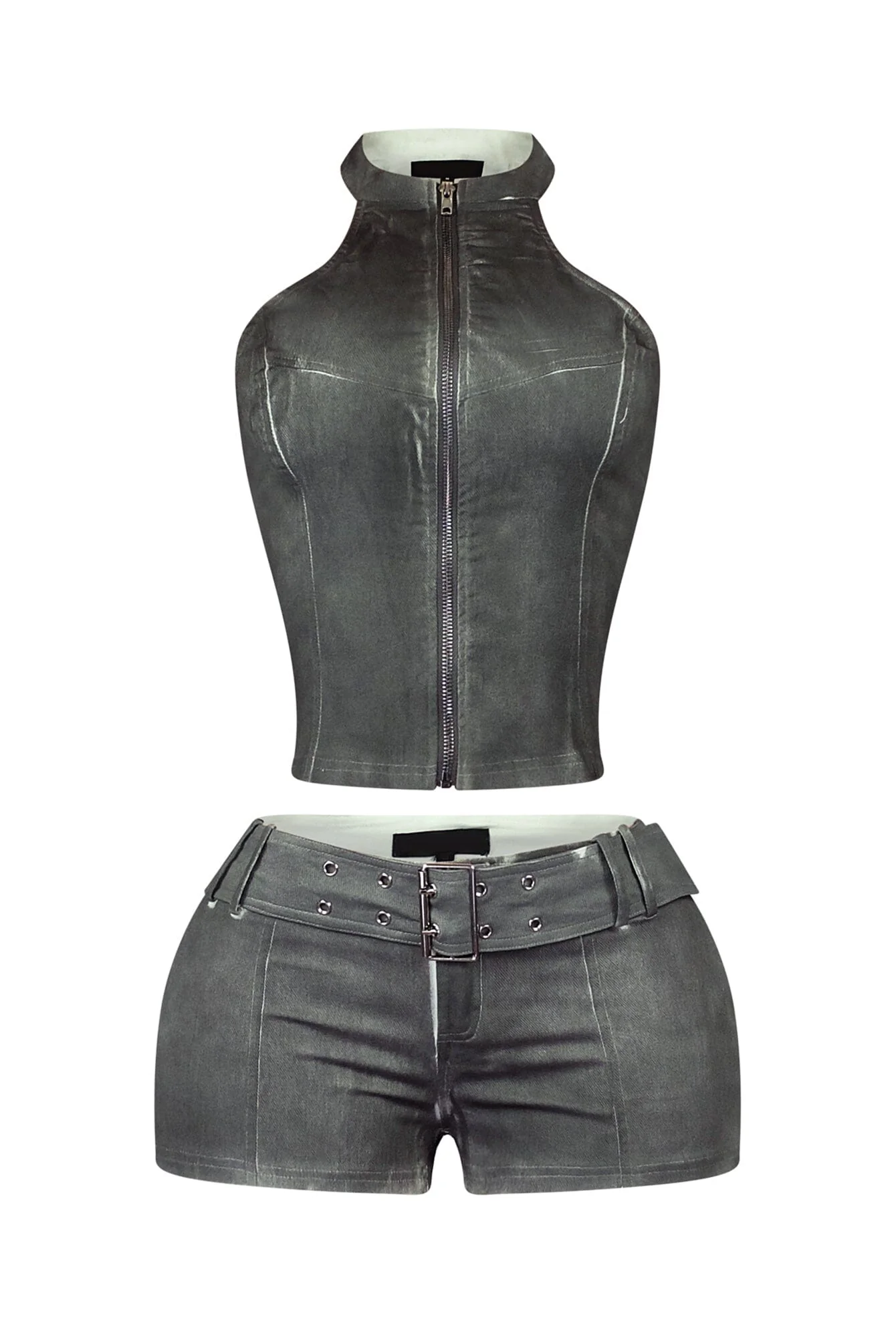 Way 2 Hot Zip Up Top & Shorts SET - Image 3