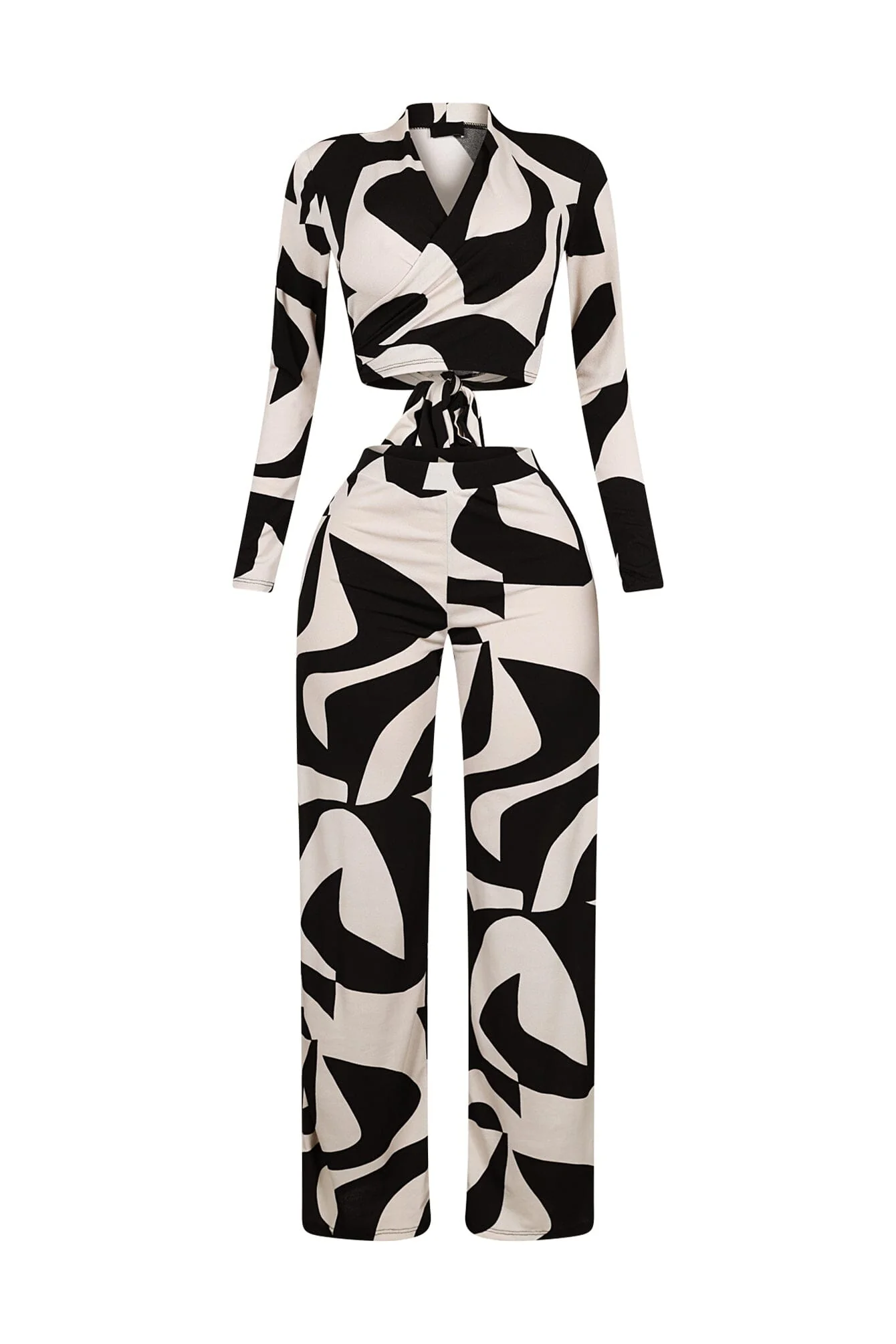 Wendy Mesh Picoso Print Top & Pants SET - Image 3