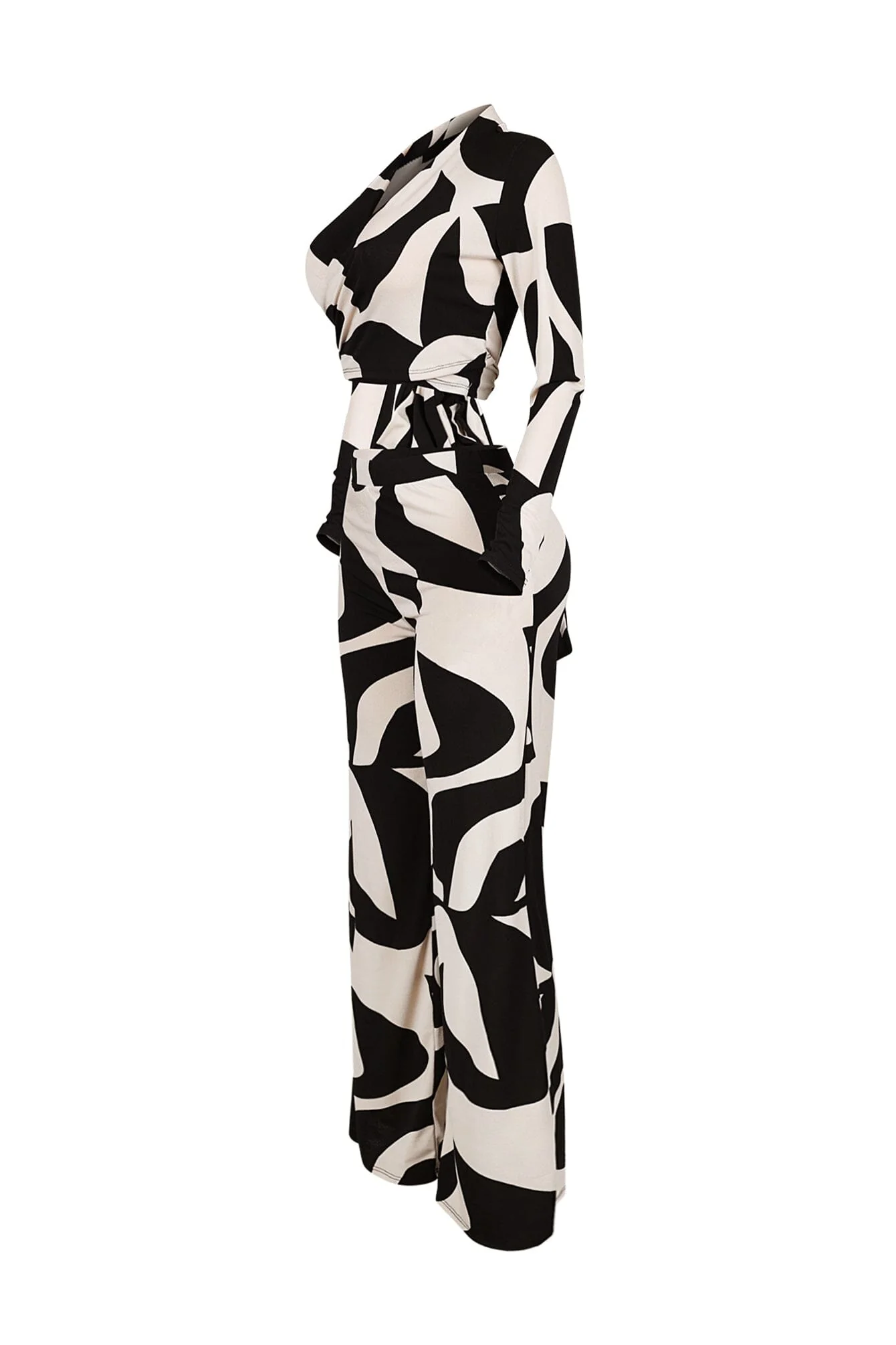 Wendy Mesh Picoso Print Top & Pants SET - Image 4