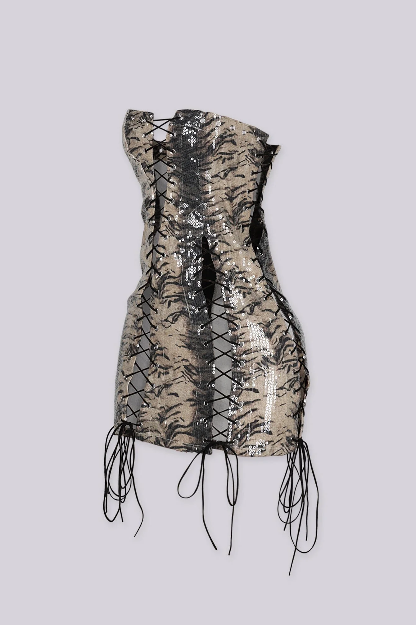 Wild Cat Lace Up Mini Dress - Image 5
