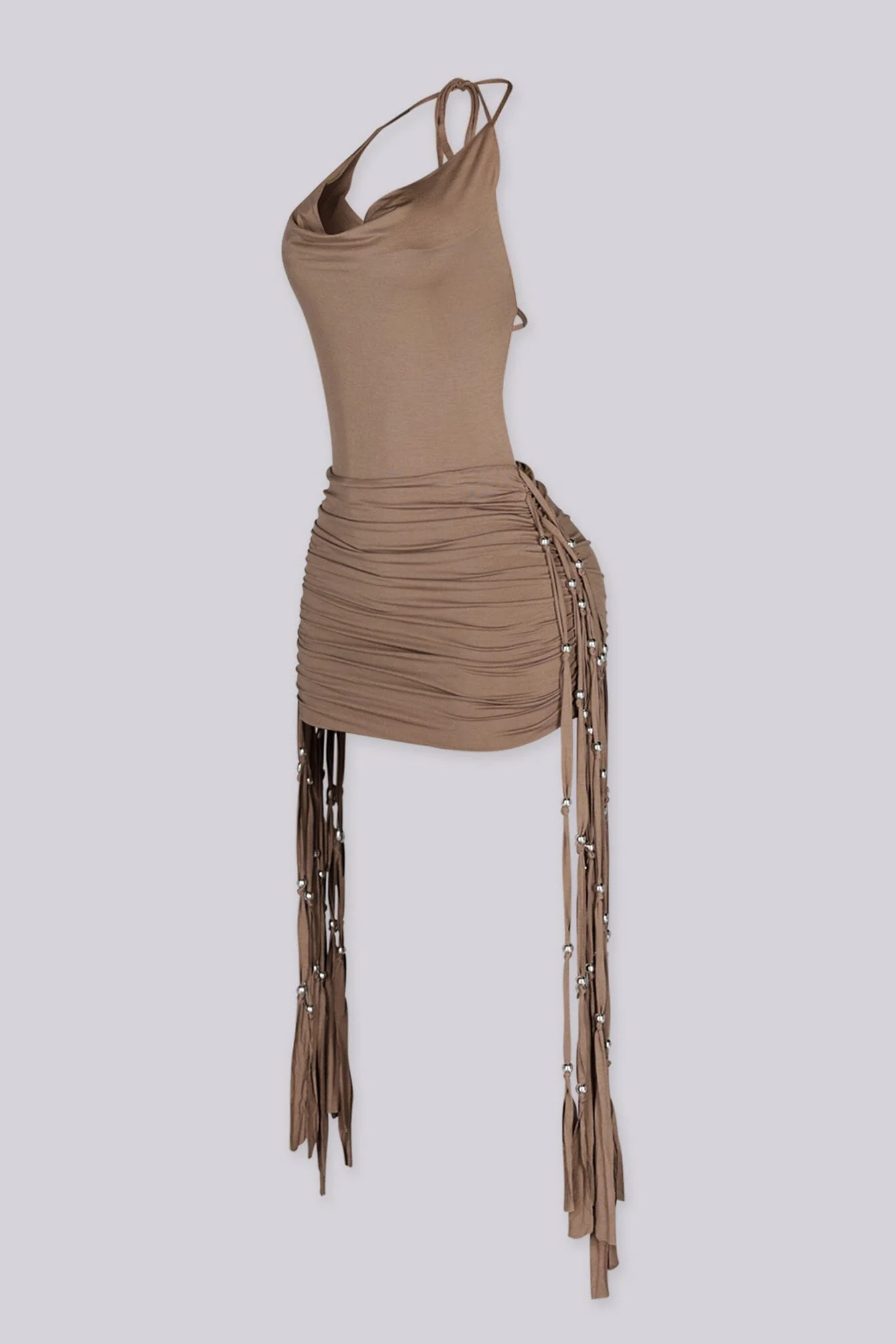 Wild Desert Beaded Fringe Mini Dress - Image 5